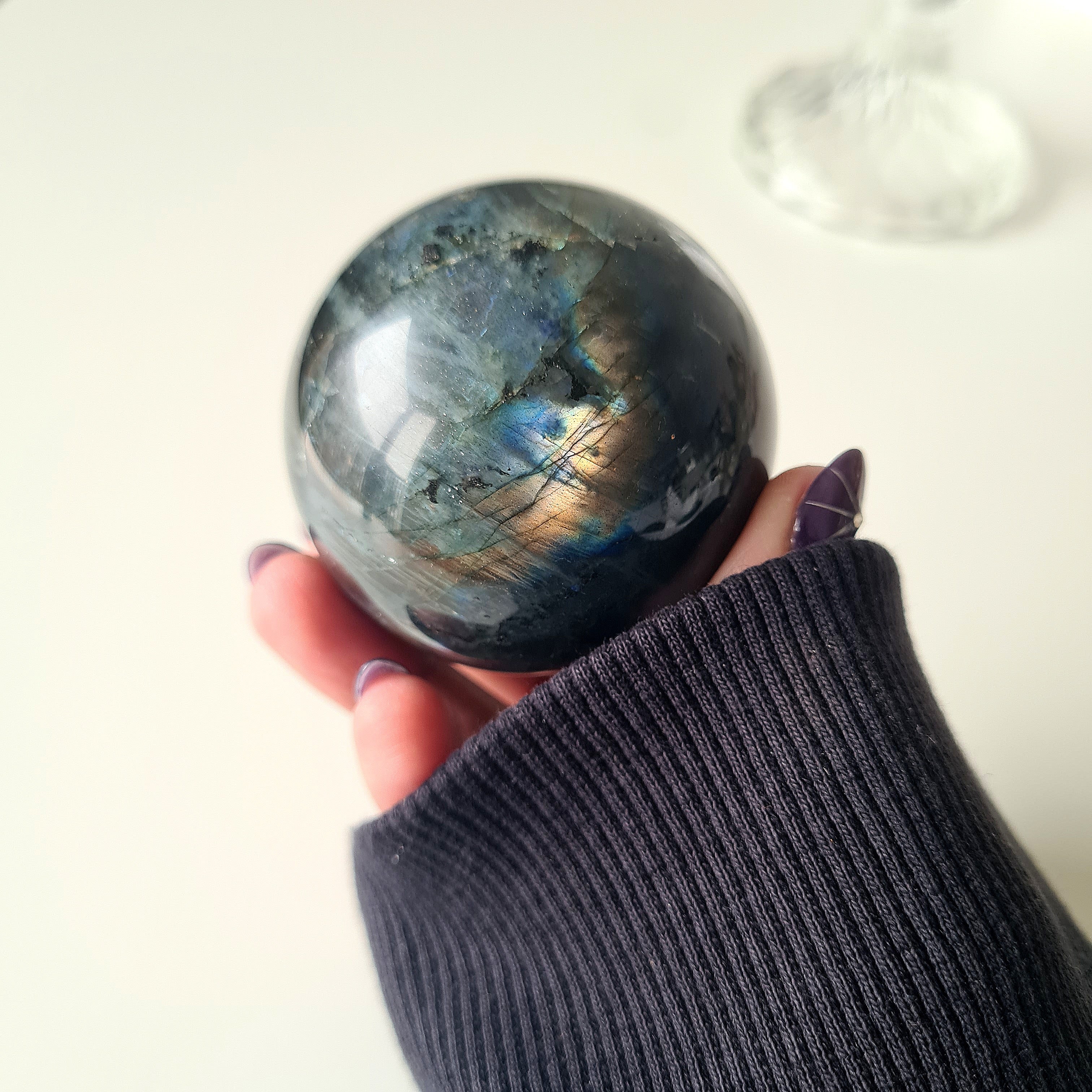 Labradorite Sphere With Stand | B