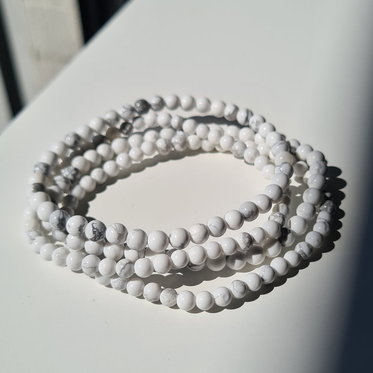 Howlite Crystal Beaded Bracelet | 1 Piece