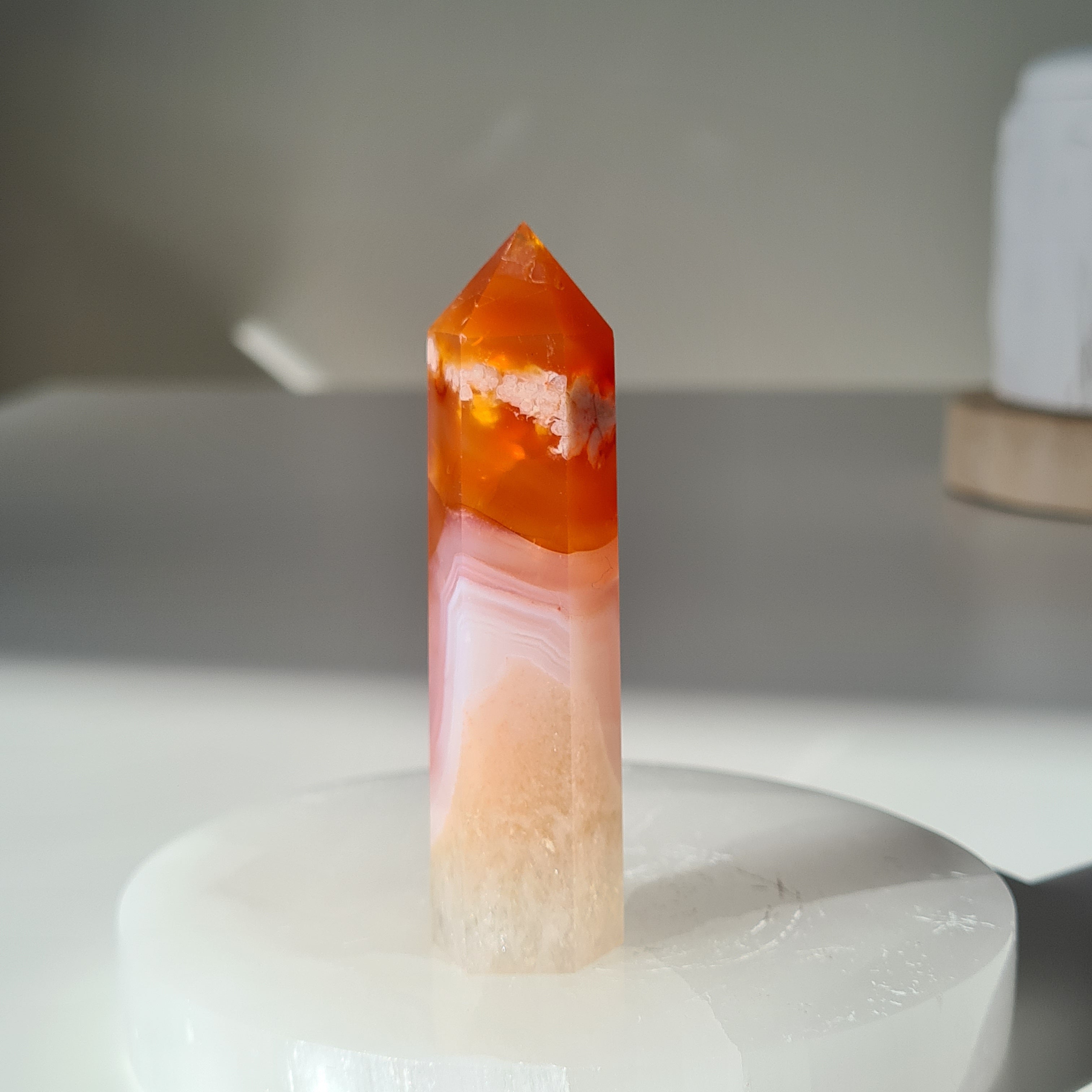 Flower Agate Point | B | 7.5 cm tall