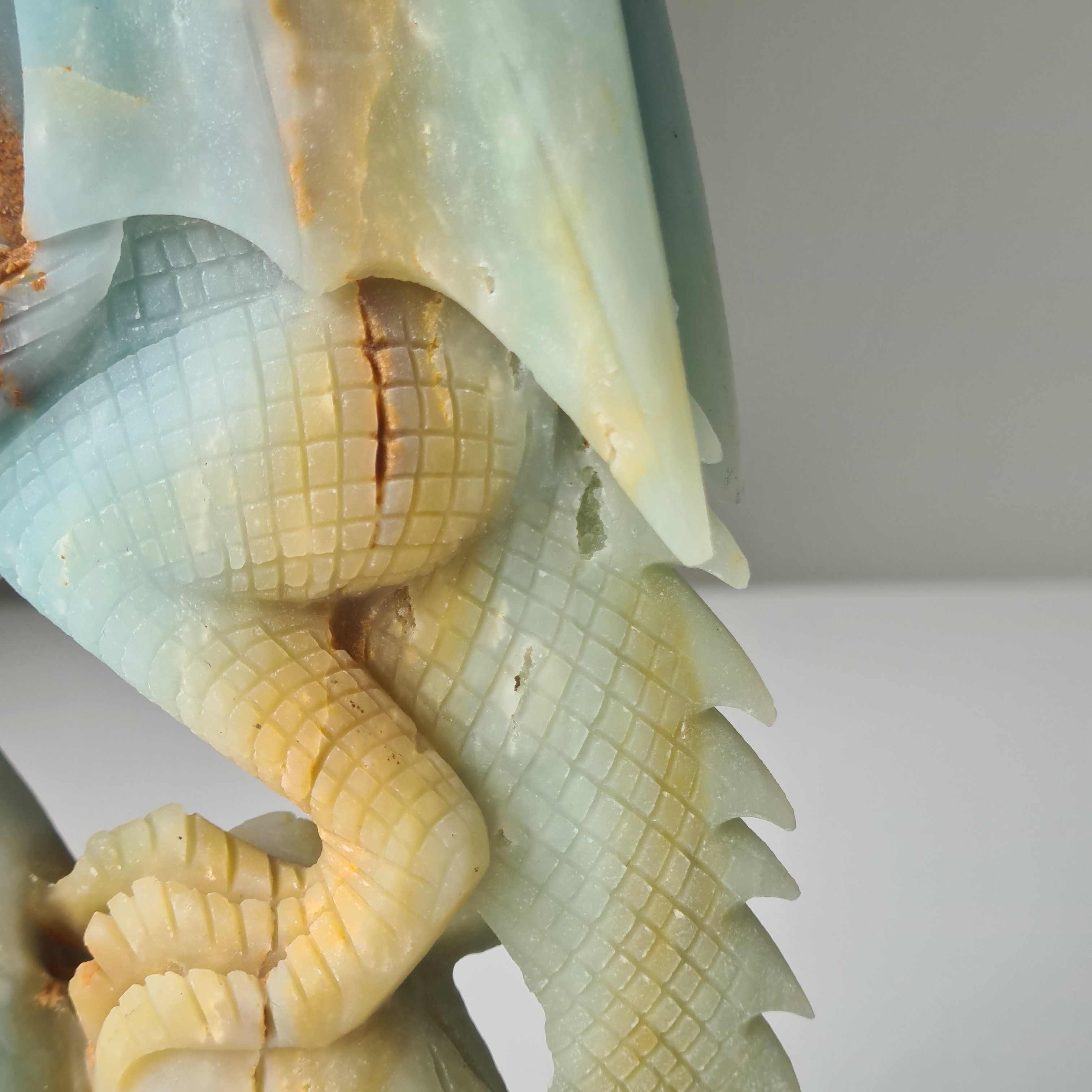 Carribean Calcite Large Dragon | 24 cm tall | 1.25 kg | Handcarved