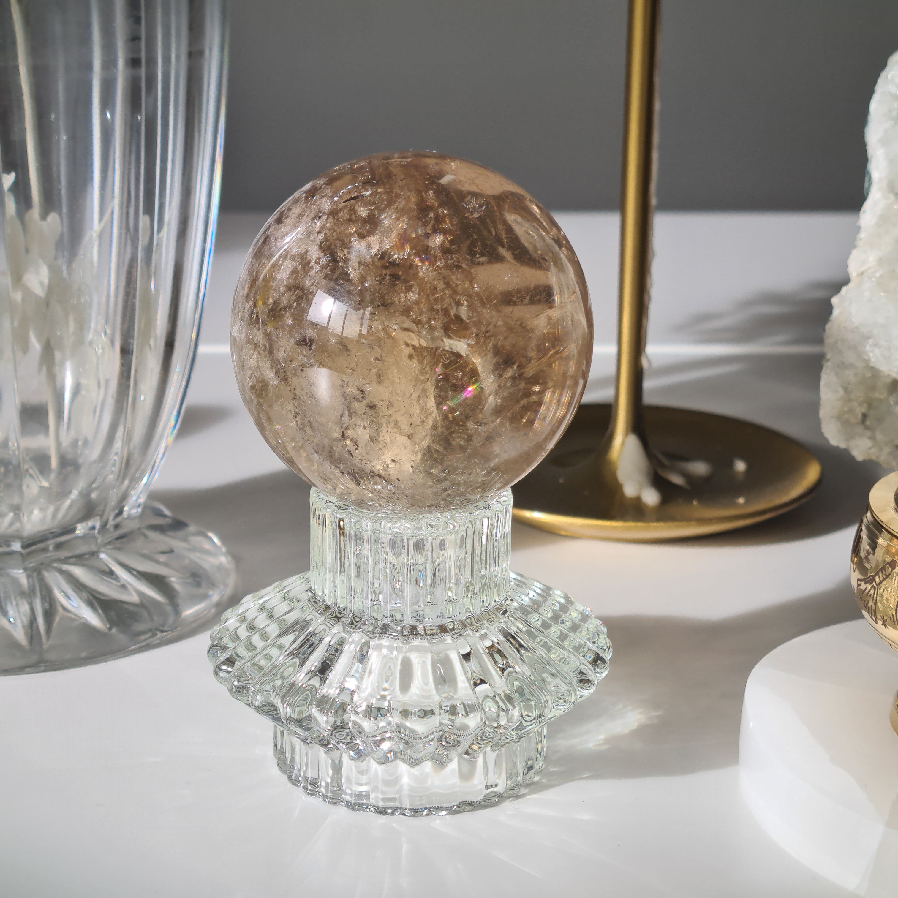 Smokey Natural Citrine Sphere | 428 g