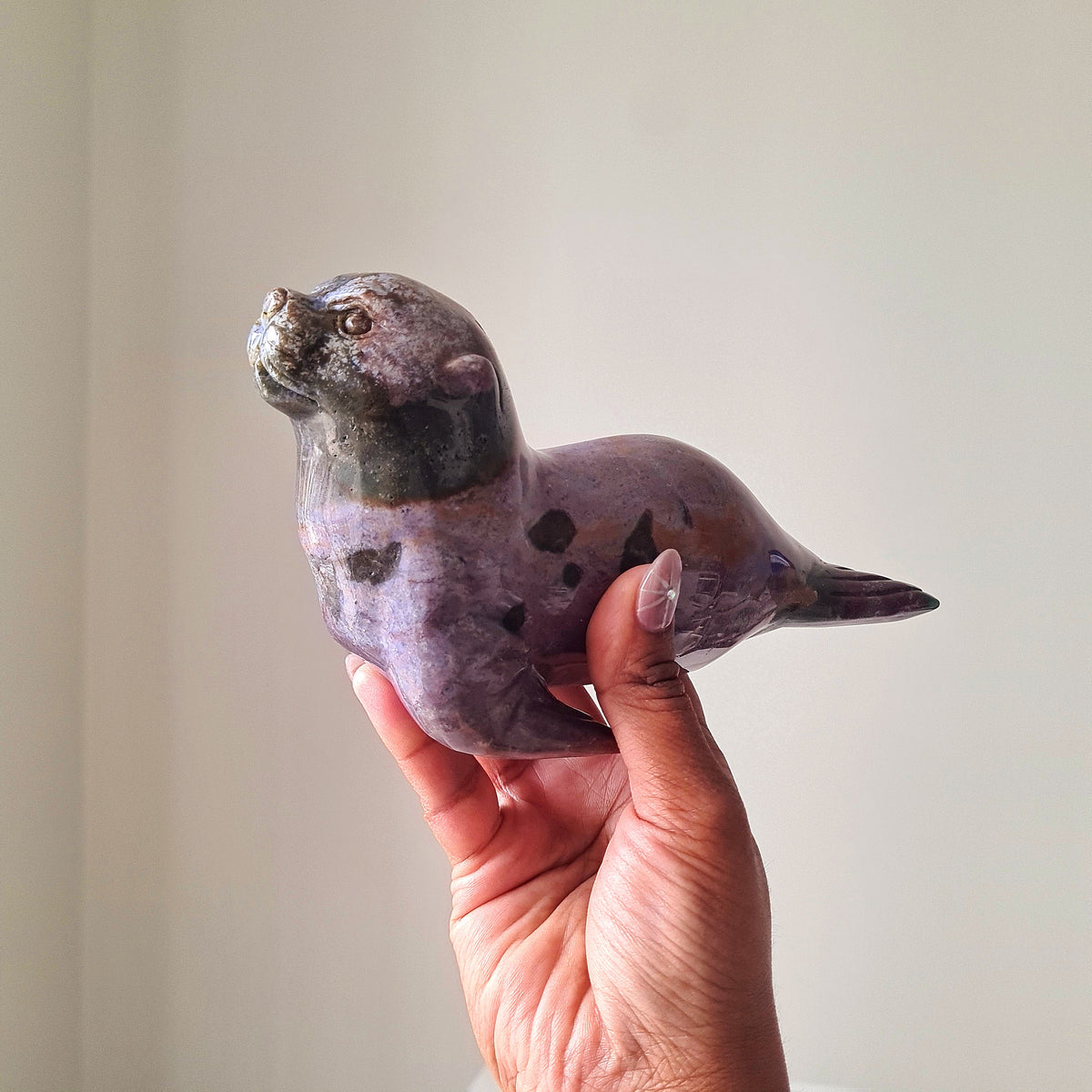 Ocean Jasper Seal Carving 🦭