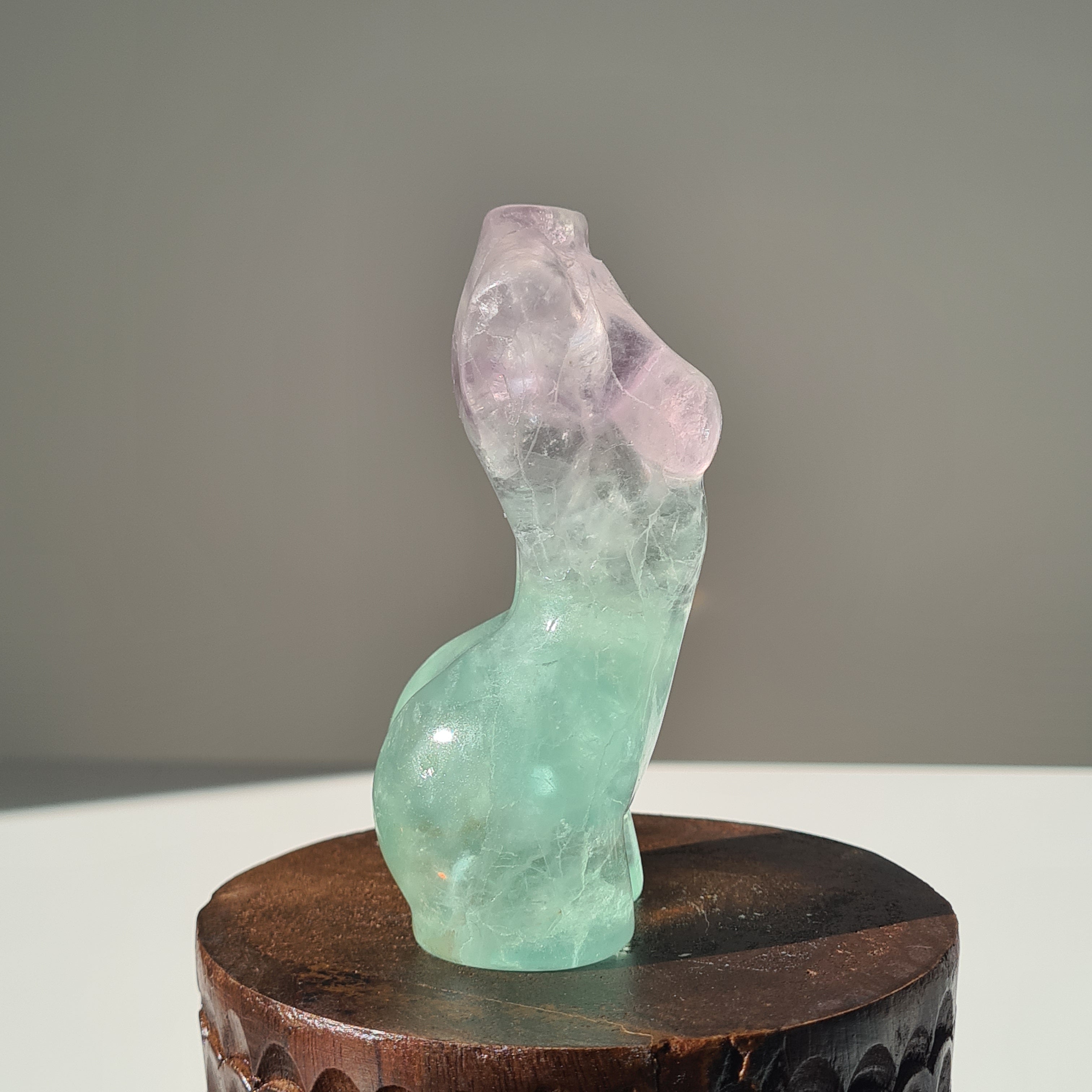 Fluorite Crystal Goddess | G | 300 g | light apple green in naked eyes