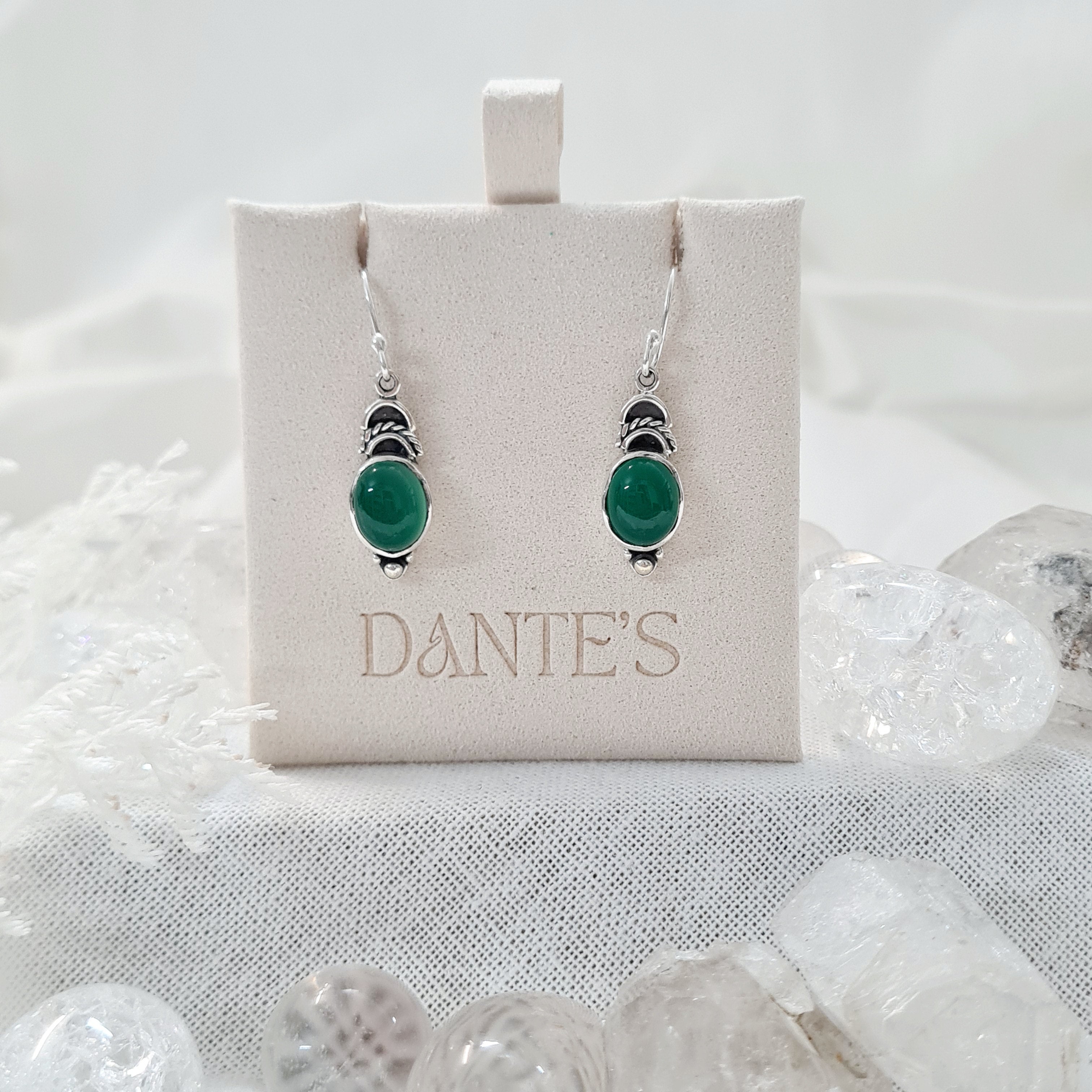 Green Onyx Earrings | Emotional Balance