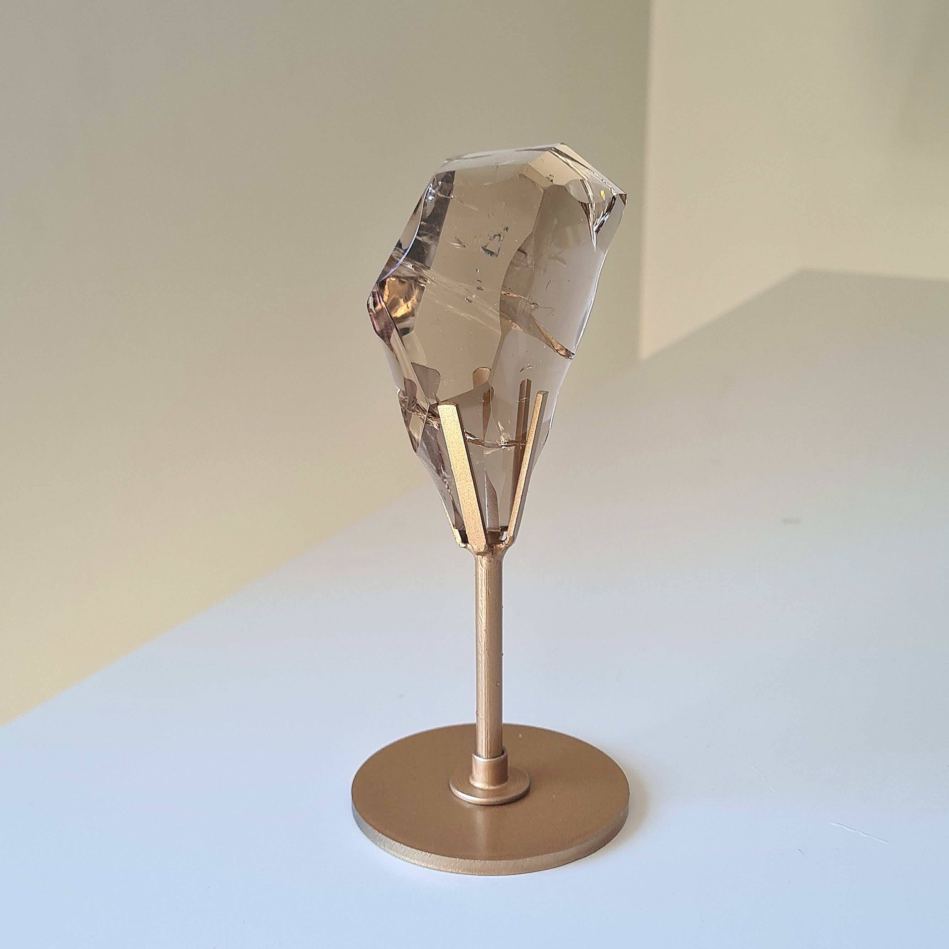Gemmy Smokey Quartz on Custom Stand | Appx 7.8 cm gem