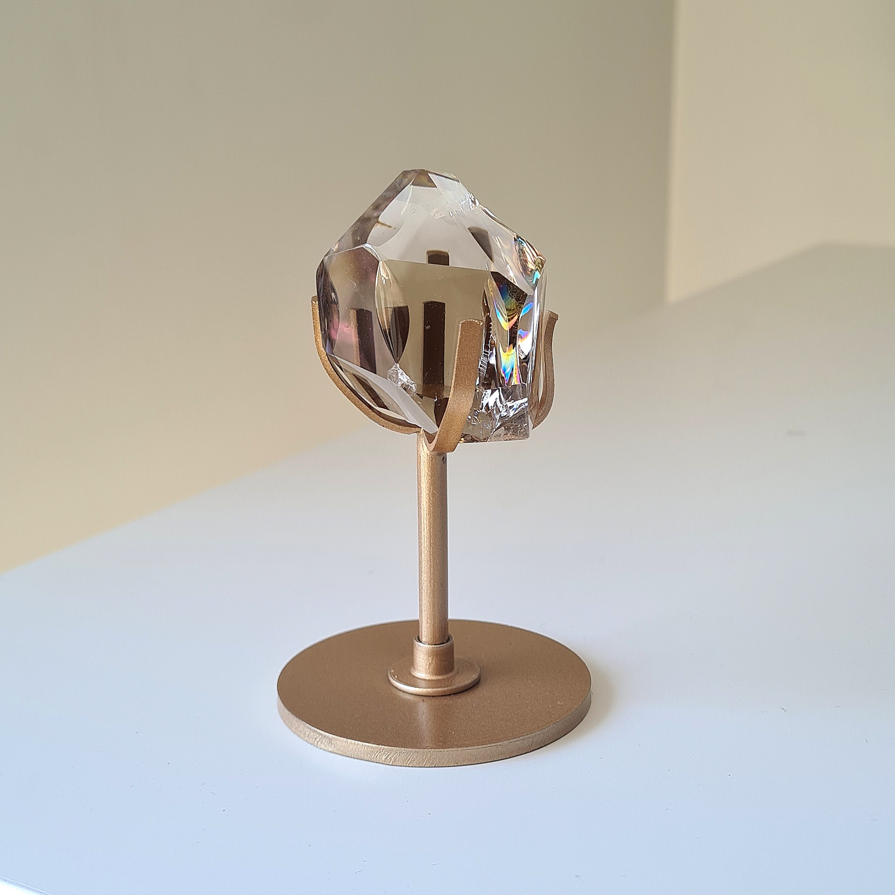 Gemmy Smokey Quartz on Custom Stand | Appx 4.5 cm gem