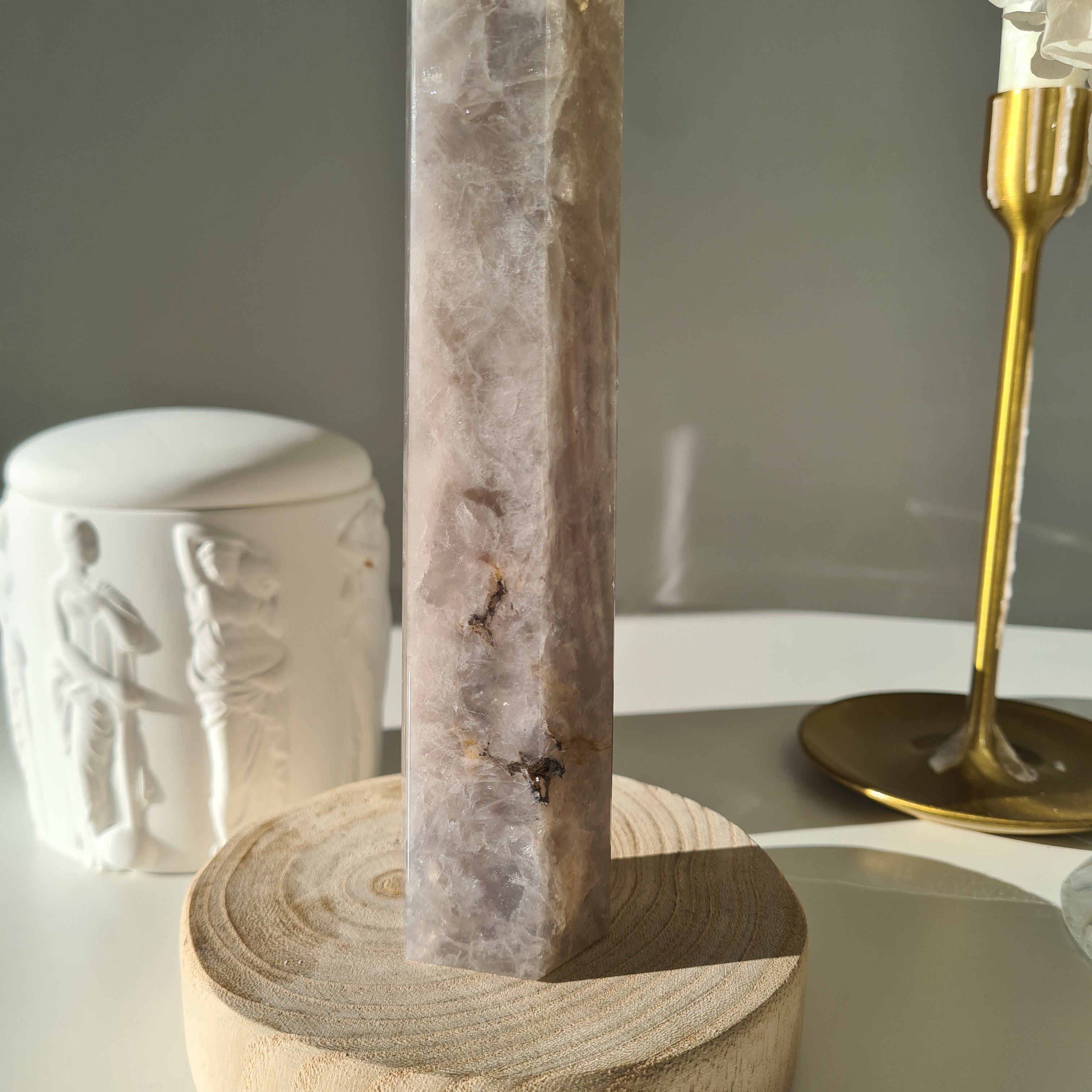Blue Rose Quartz Tower | A |528 g