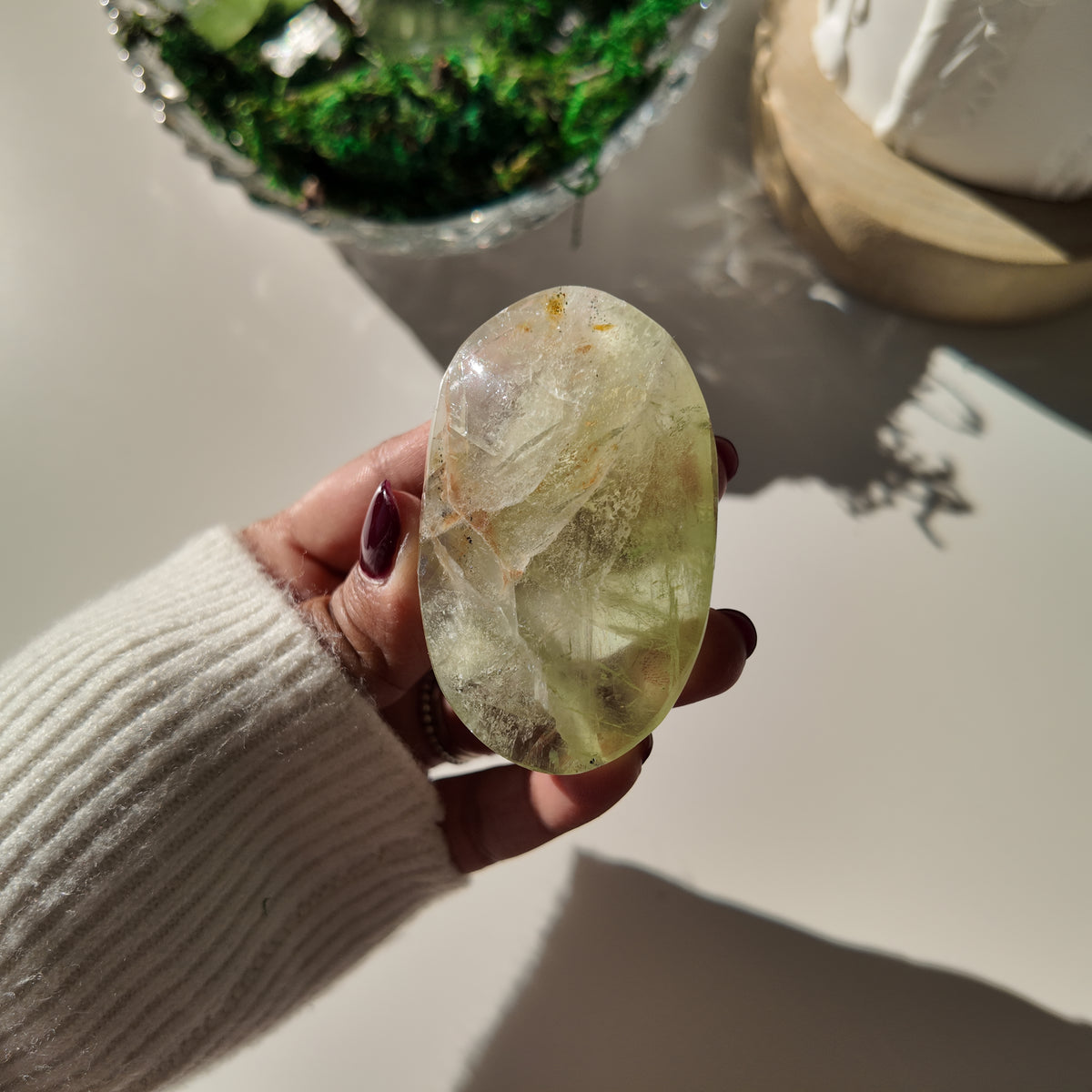 Green Fluorite Pocket Stone | N | 6.2 cm | Focus & Zen