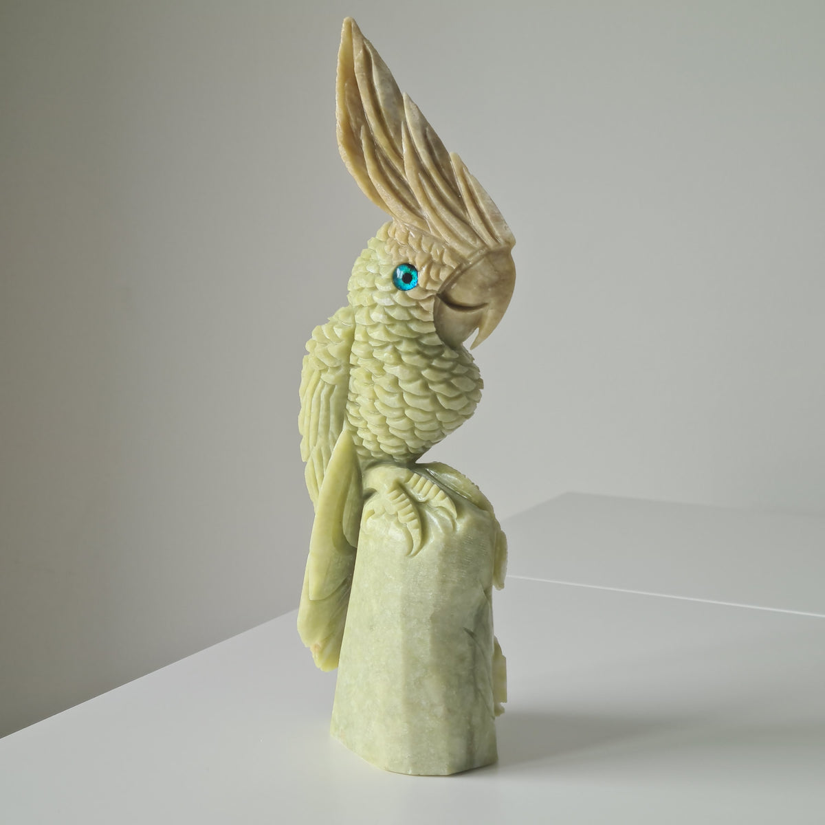 Jade Crystal Bird | Piece D | Handcarved | 24 cm tall