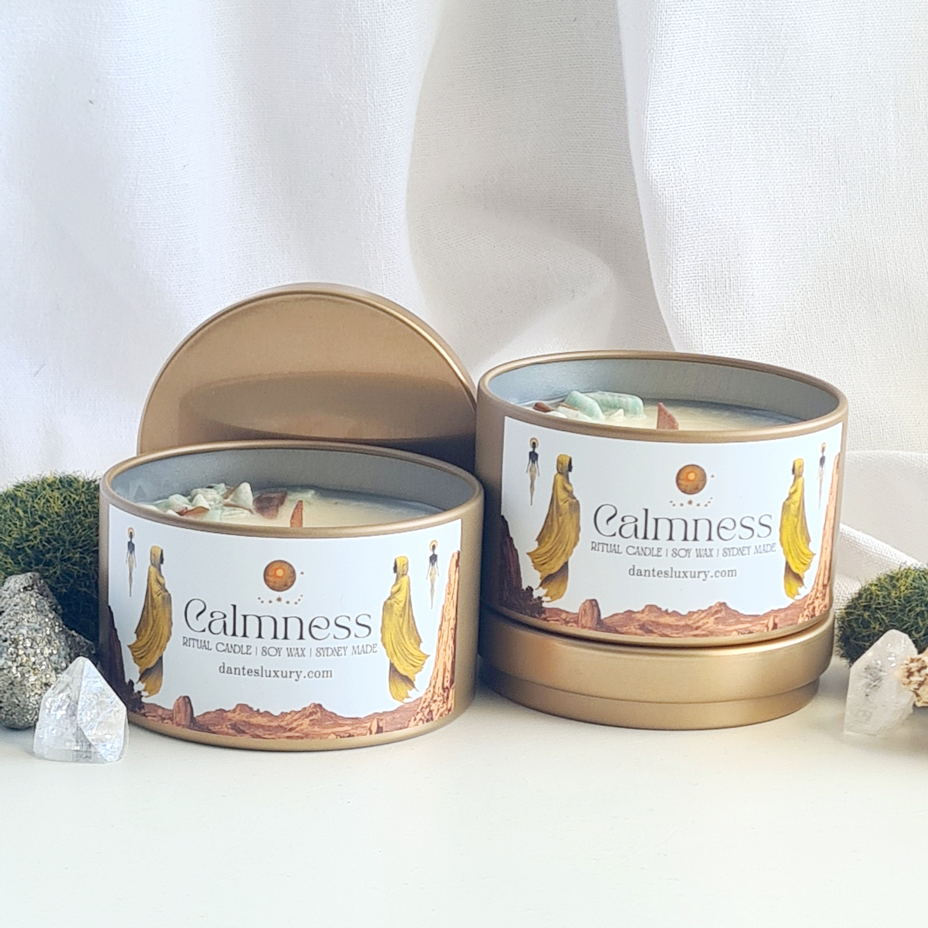 Calmness Crystal Candle — Tranquil Energy for the Soul | 1 Candle