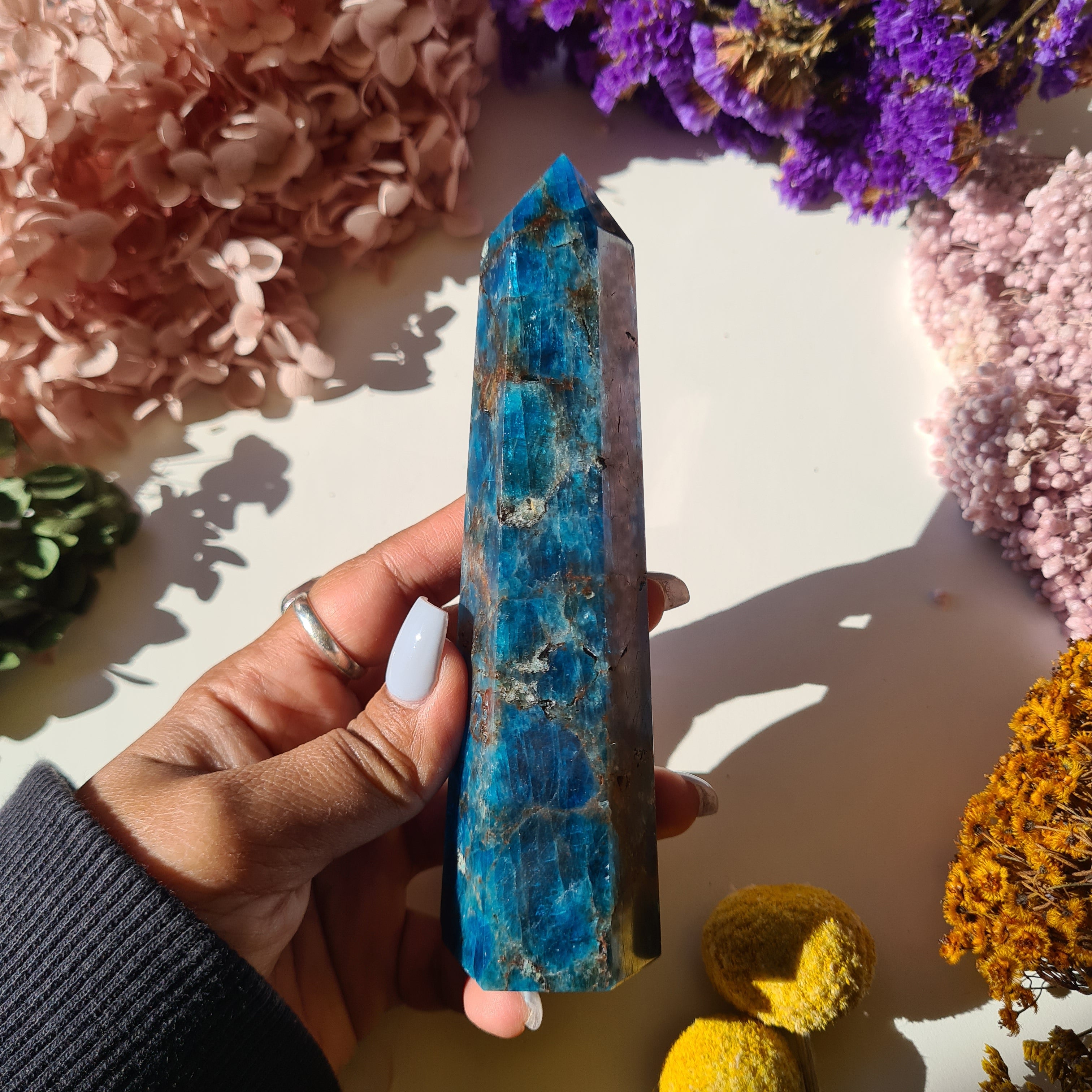 Blue Apatite Tower | 253 g
