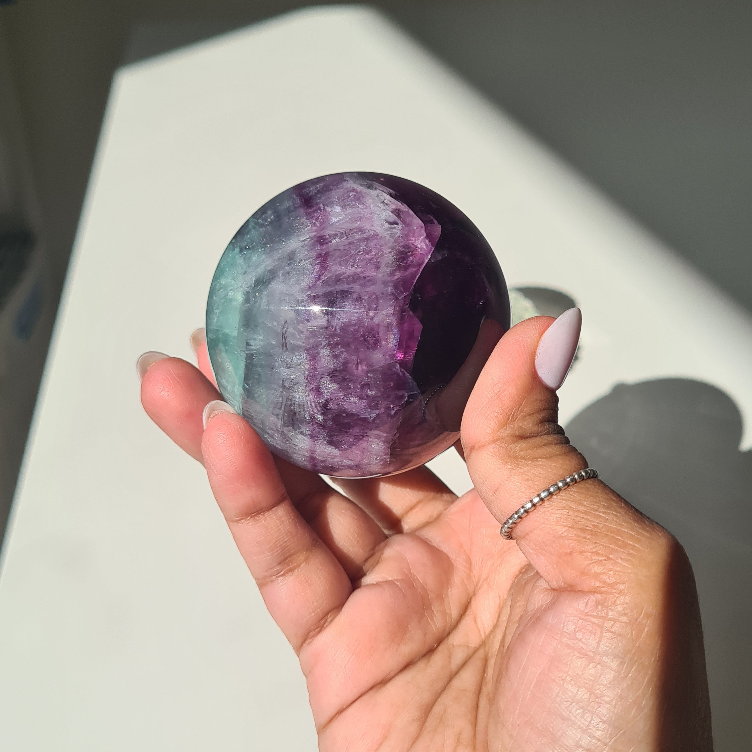 Intergalactic Fluorite with stand | I | 322g | 5.7 cm