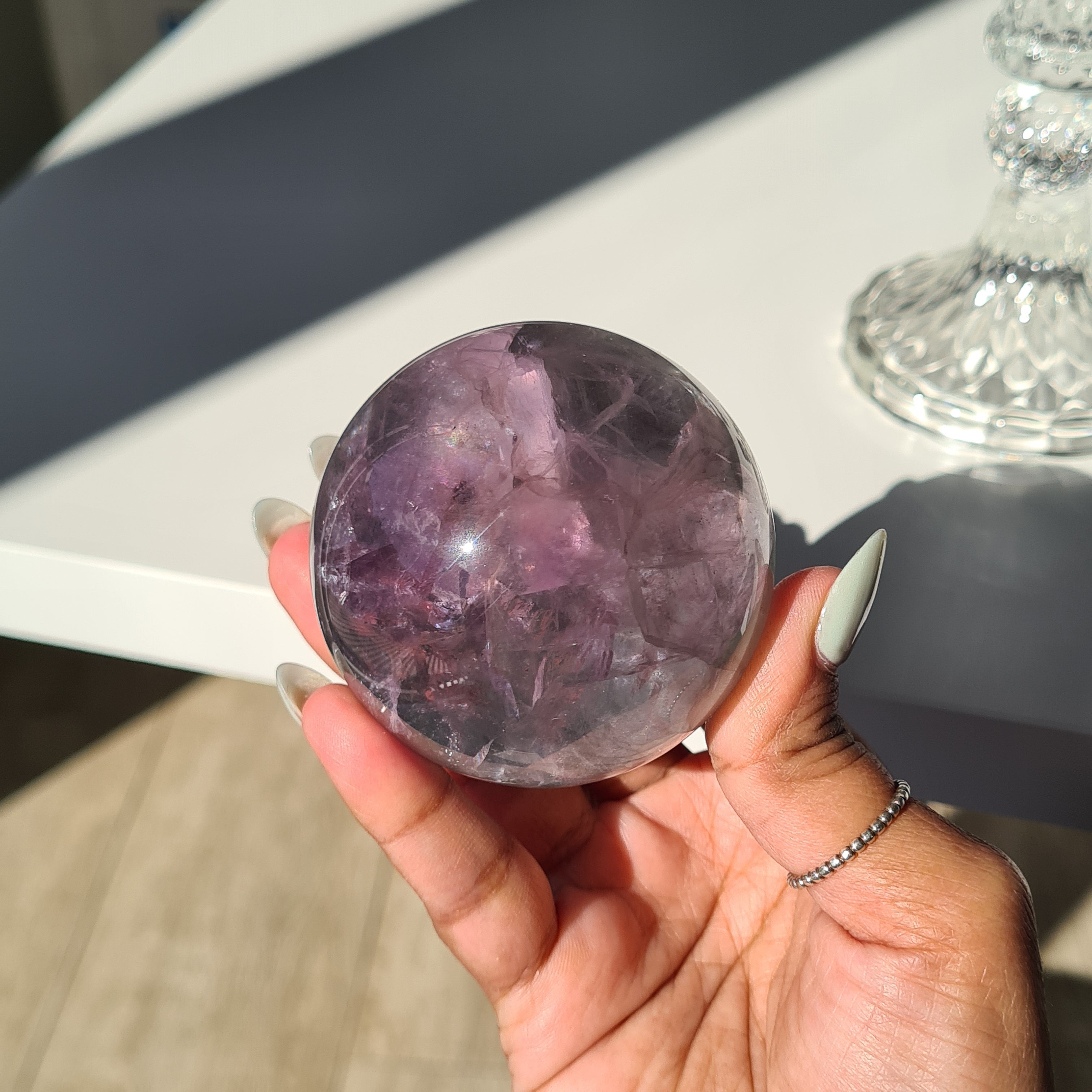 Fluorite Crystal Sphere with stand | C | 345 g
