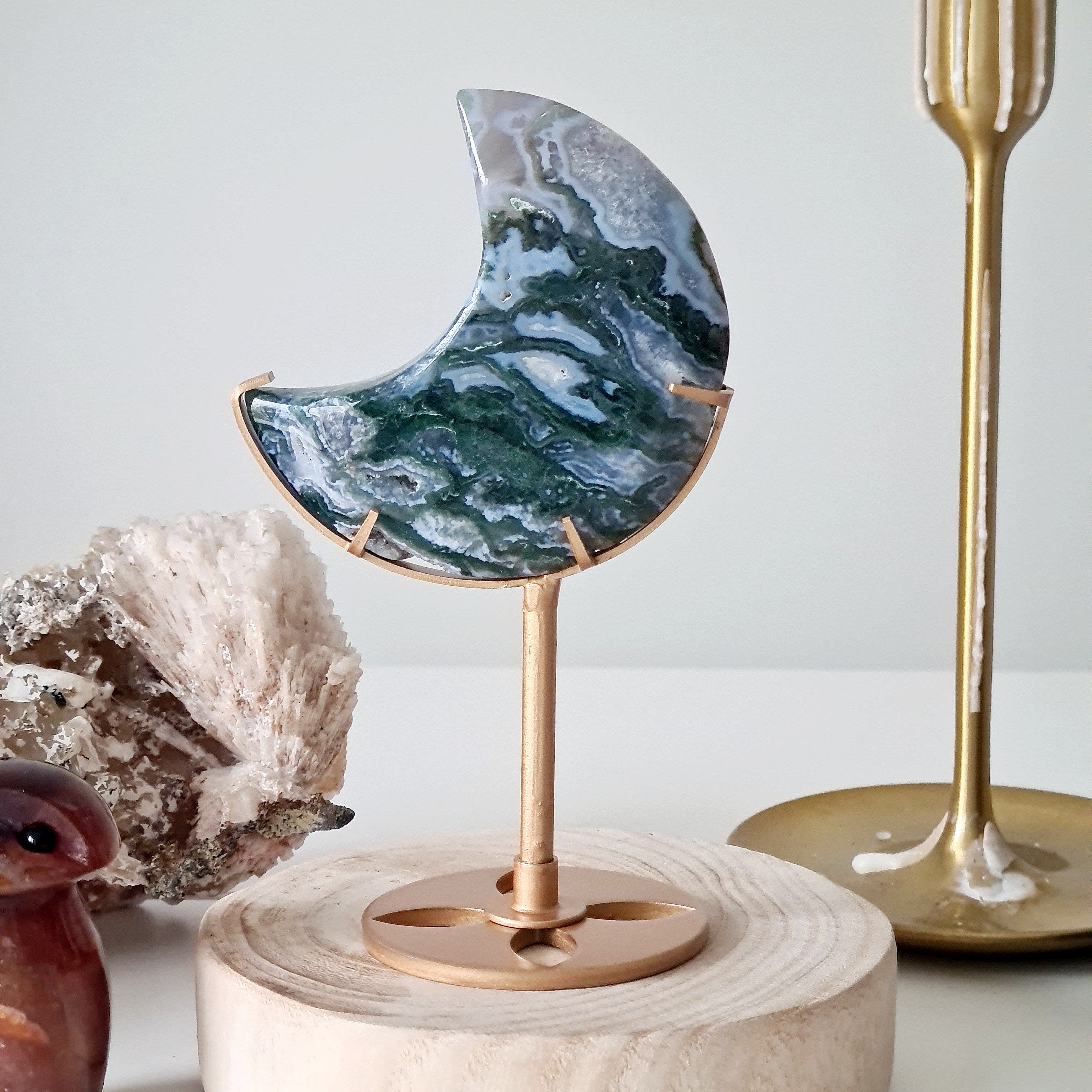 Moss Agate Luna 🌙 | 4 | 8 cm