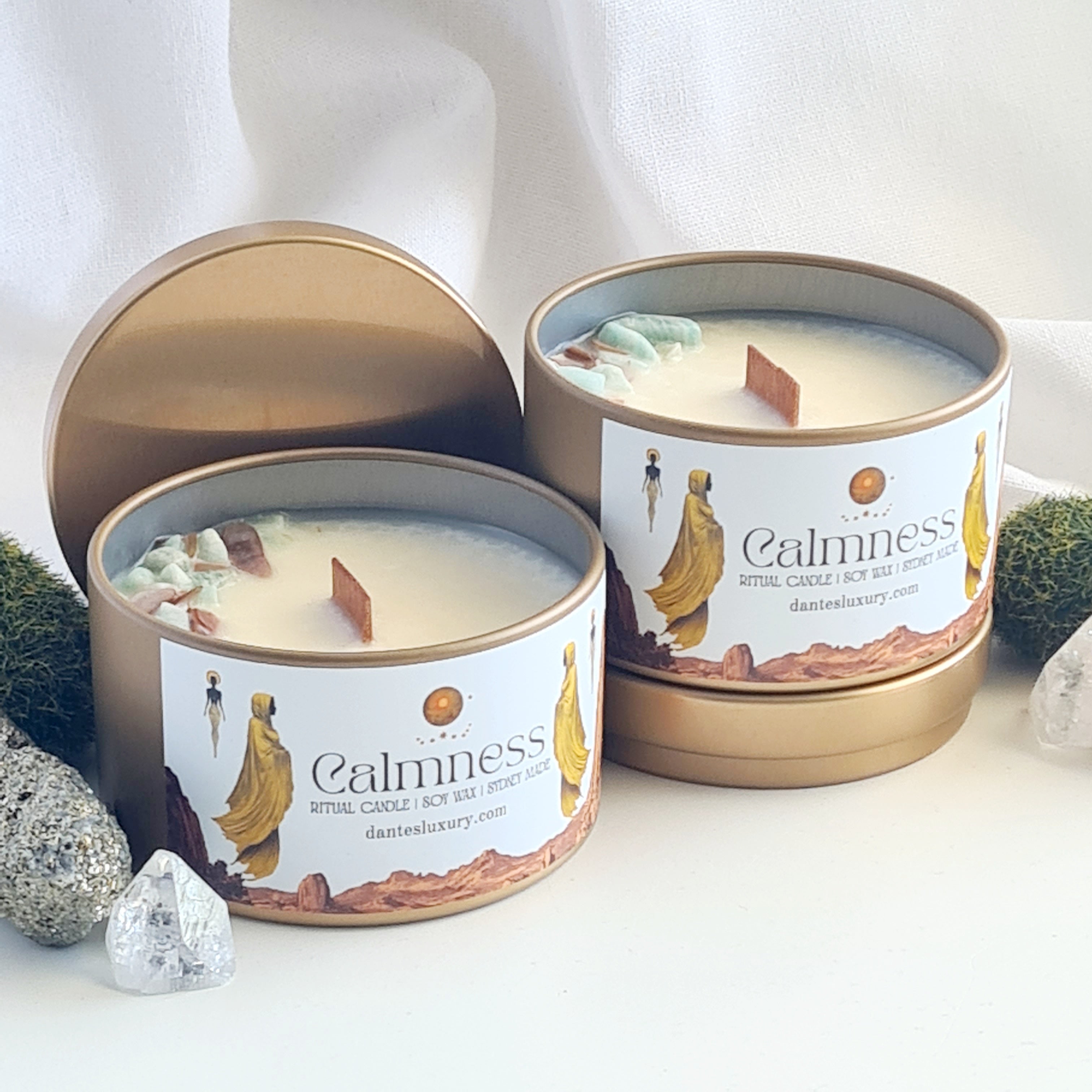 Calmness Crystal Candle — Tranquil Energy for the Soul | 1 Candle