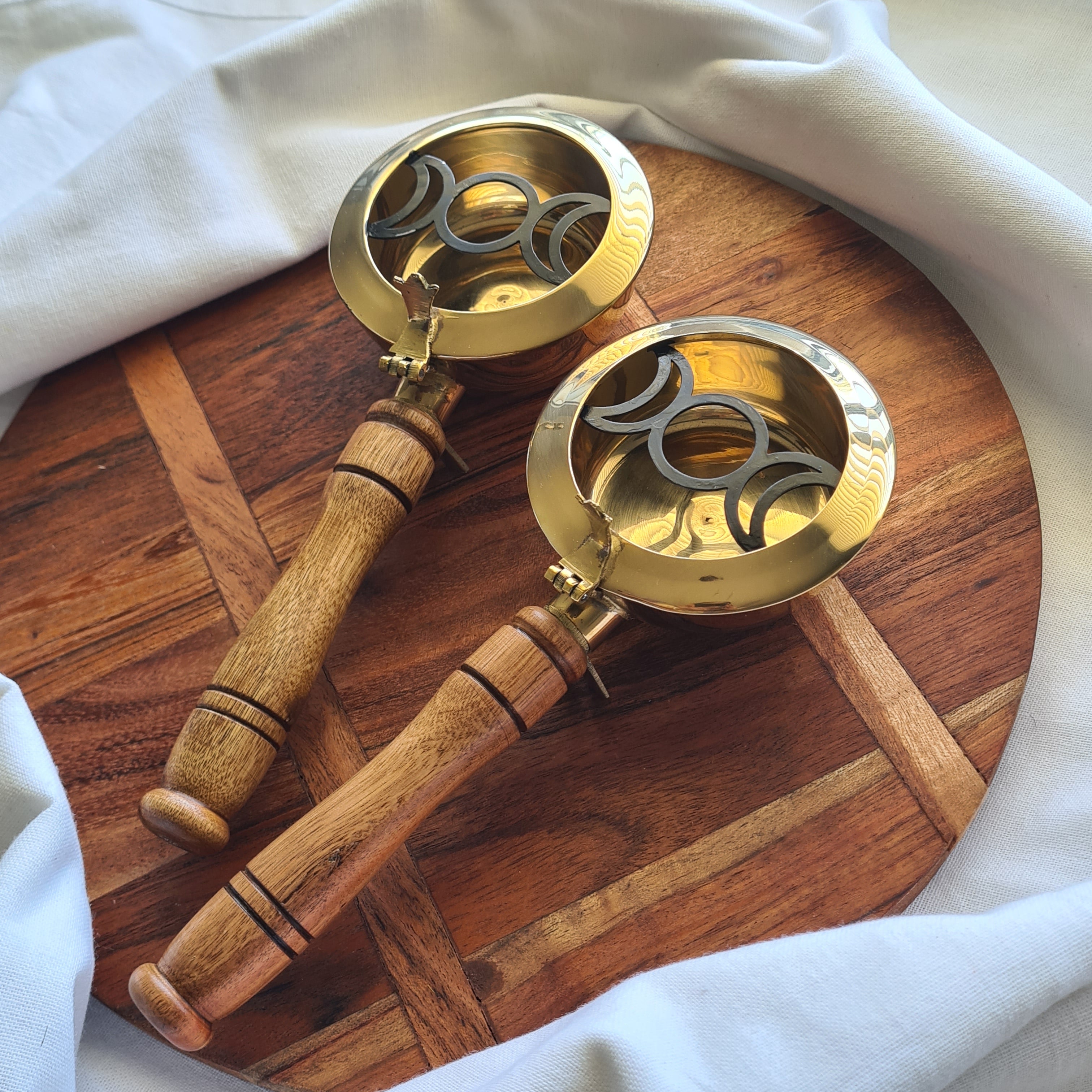 Burner with Wooden Handle | Triple Moon