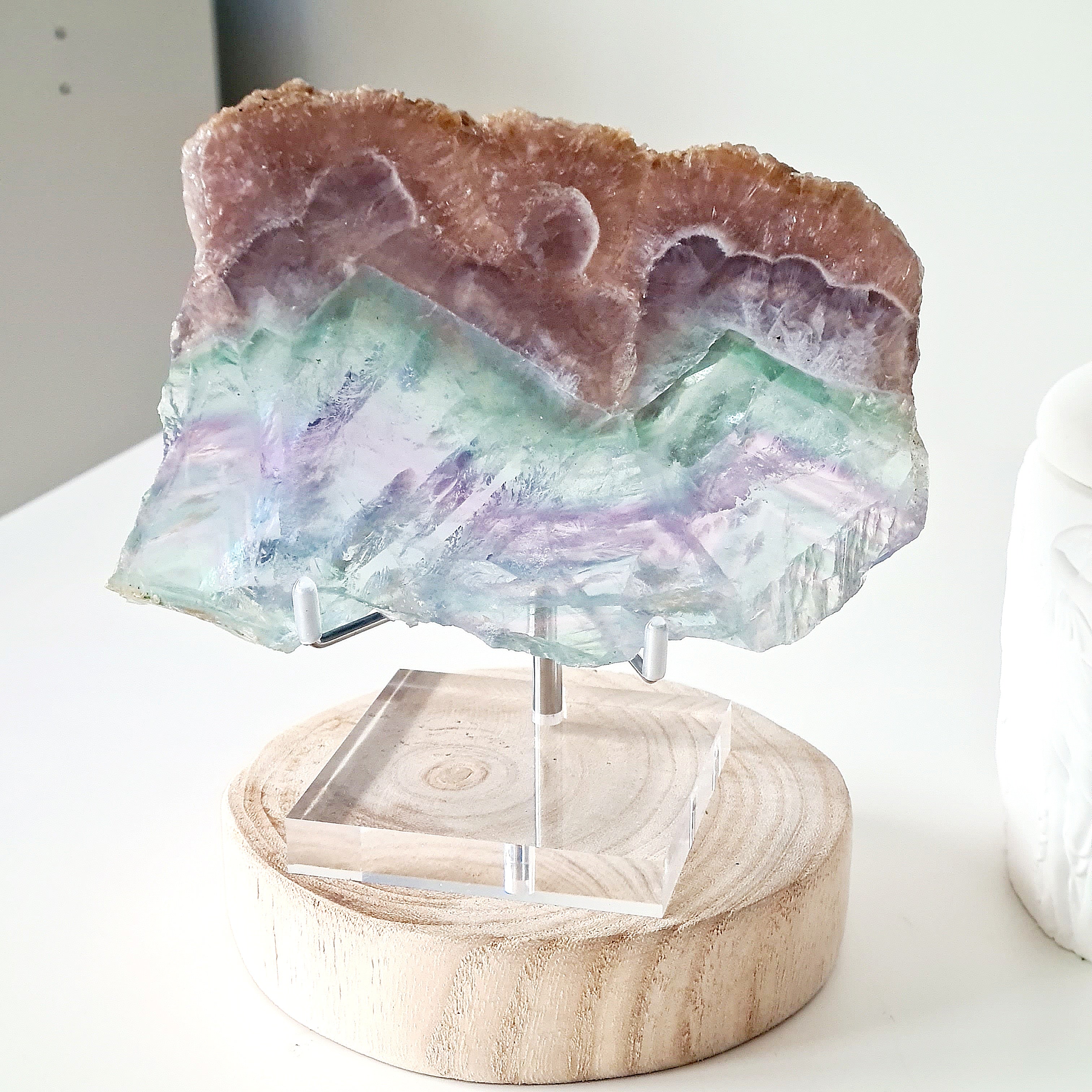 Fluorite Dream Portal 🪞 with stand | 440 g