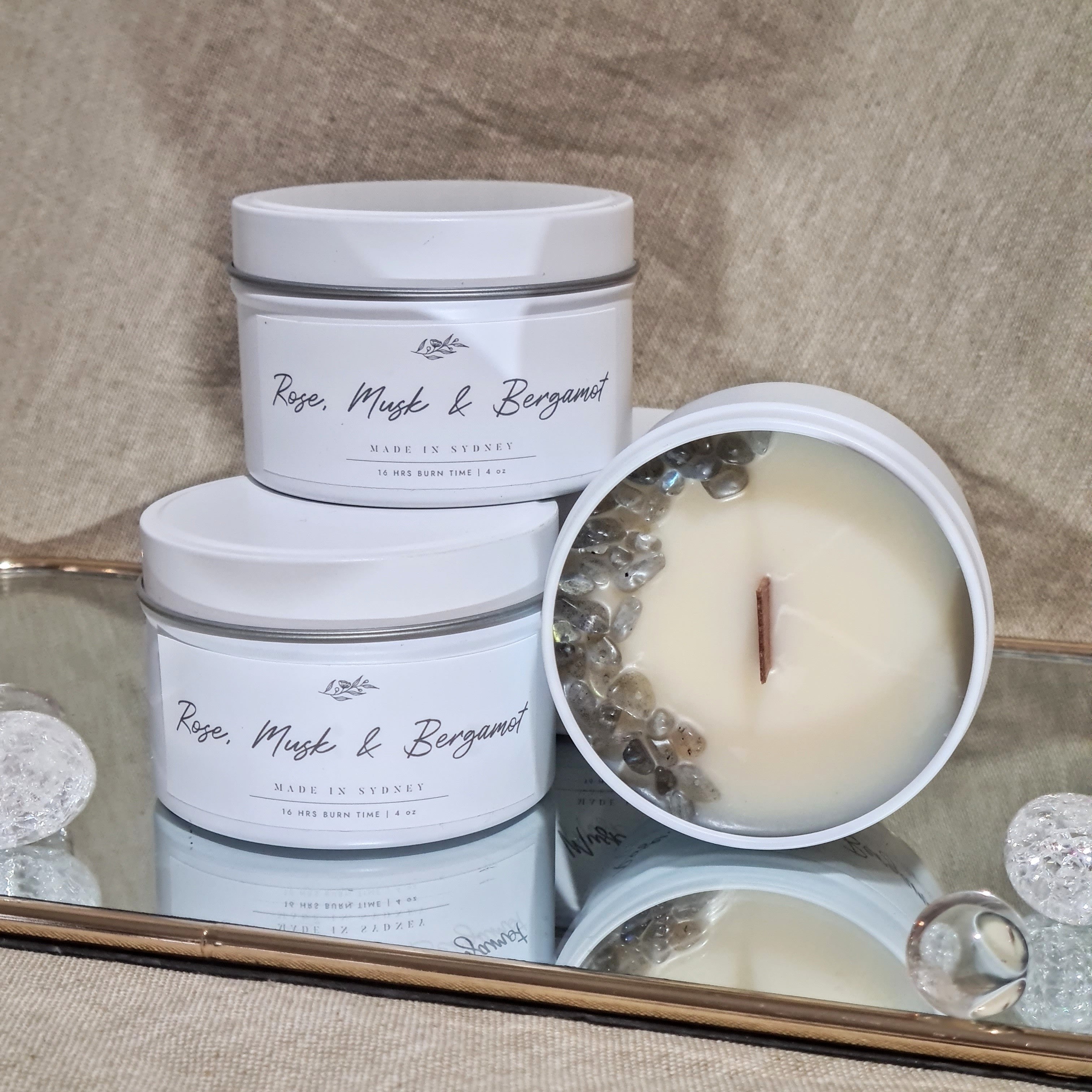 Musk, Rose & Bergamot Candle | Small