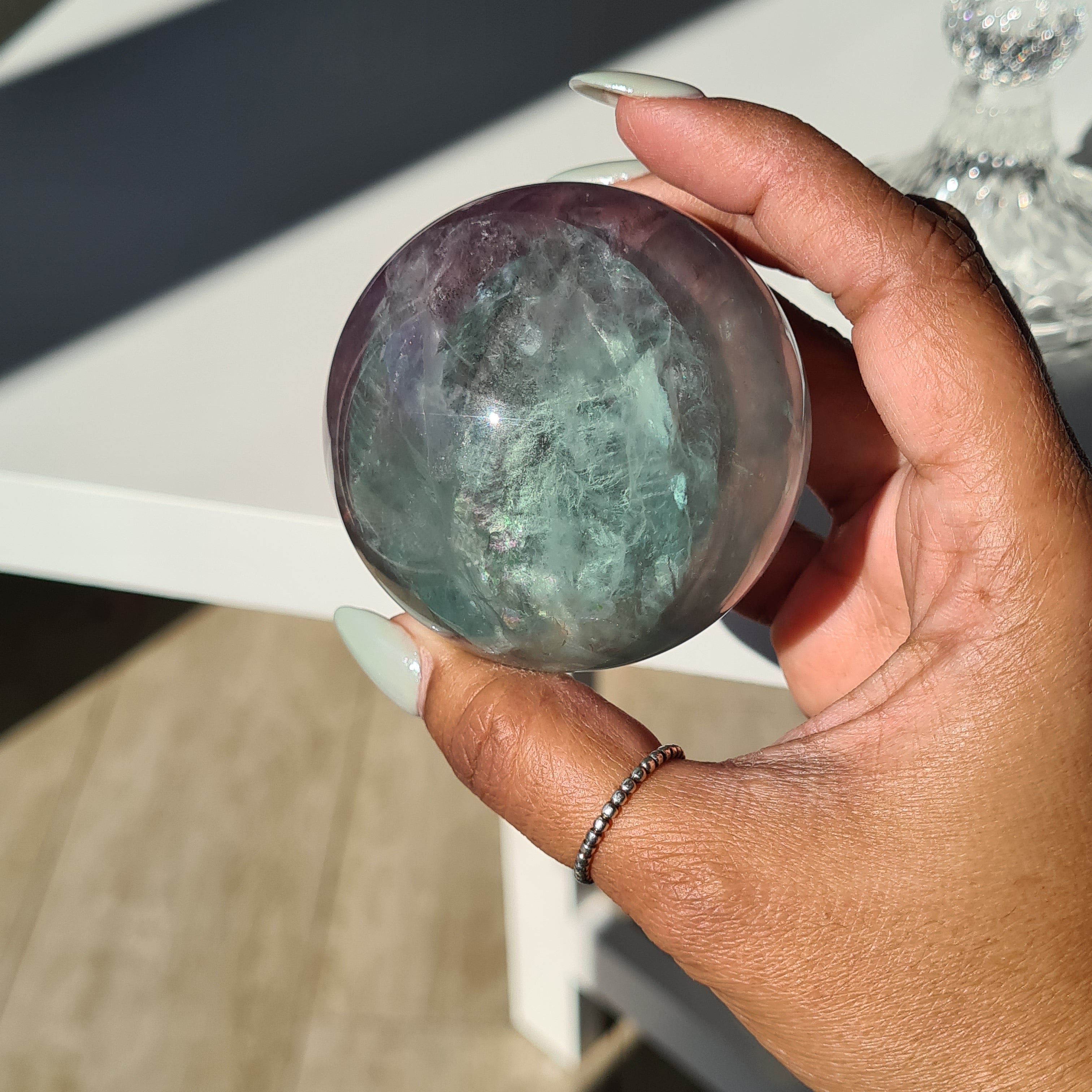 Fluorite Crystal Sphere with stand | C | 345 g
