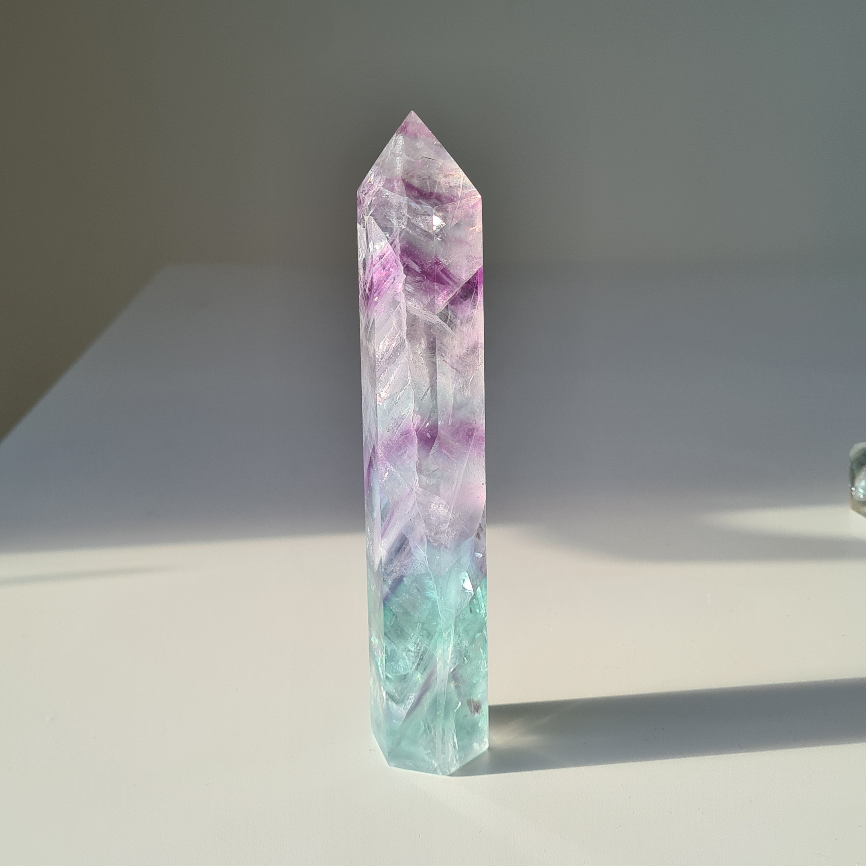 Dreamland Fluorite | f7 | 311 g | 16.5 cm tall | Spinny Bottom