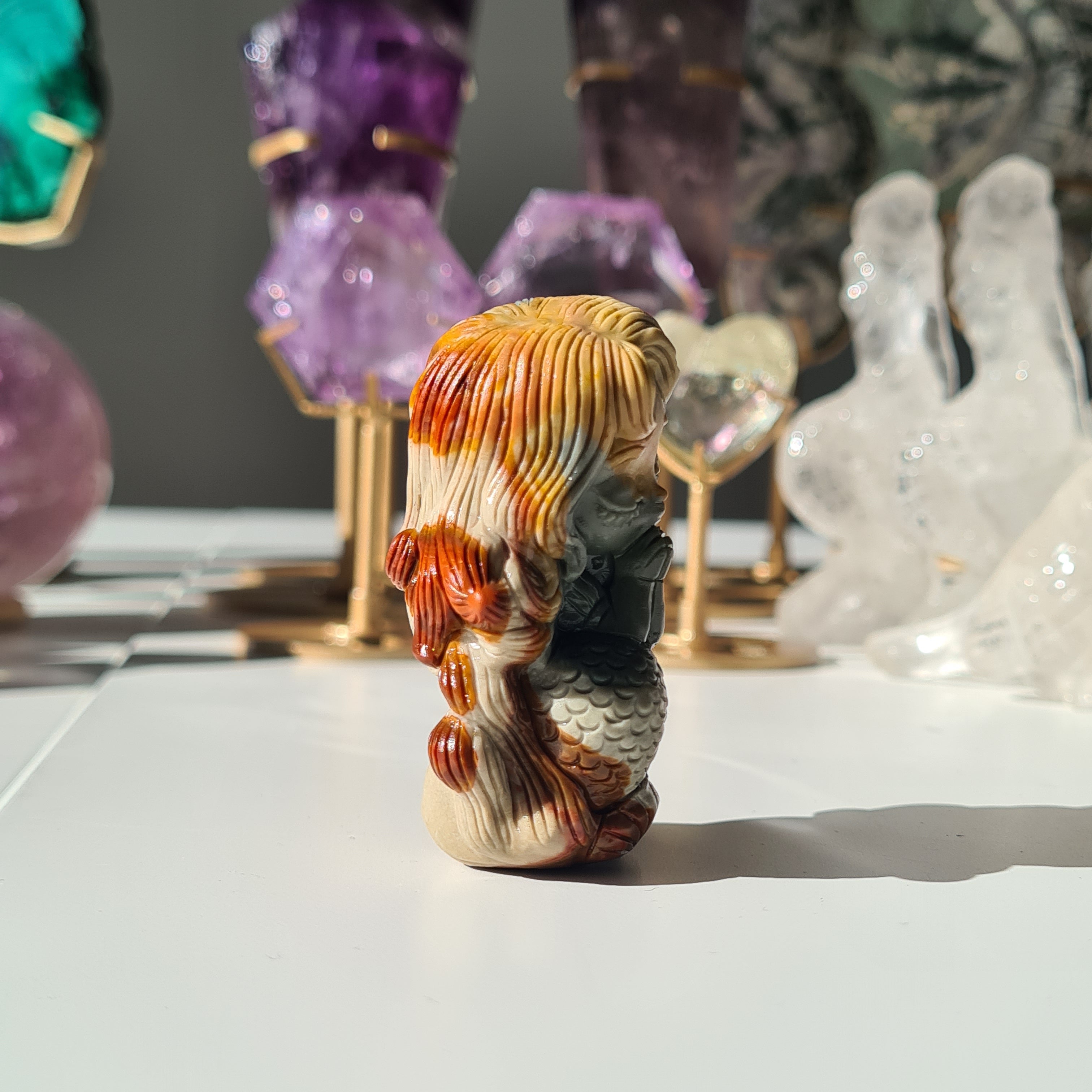 Alashan Agate Mermaid Carving |  Small Size | 5.7 cm