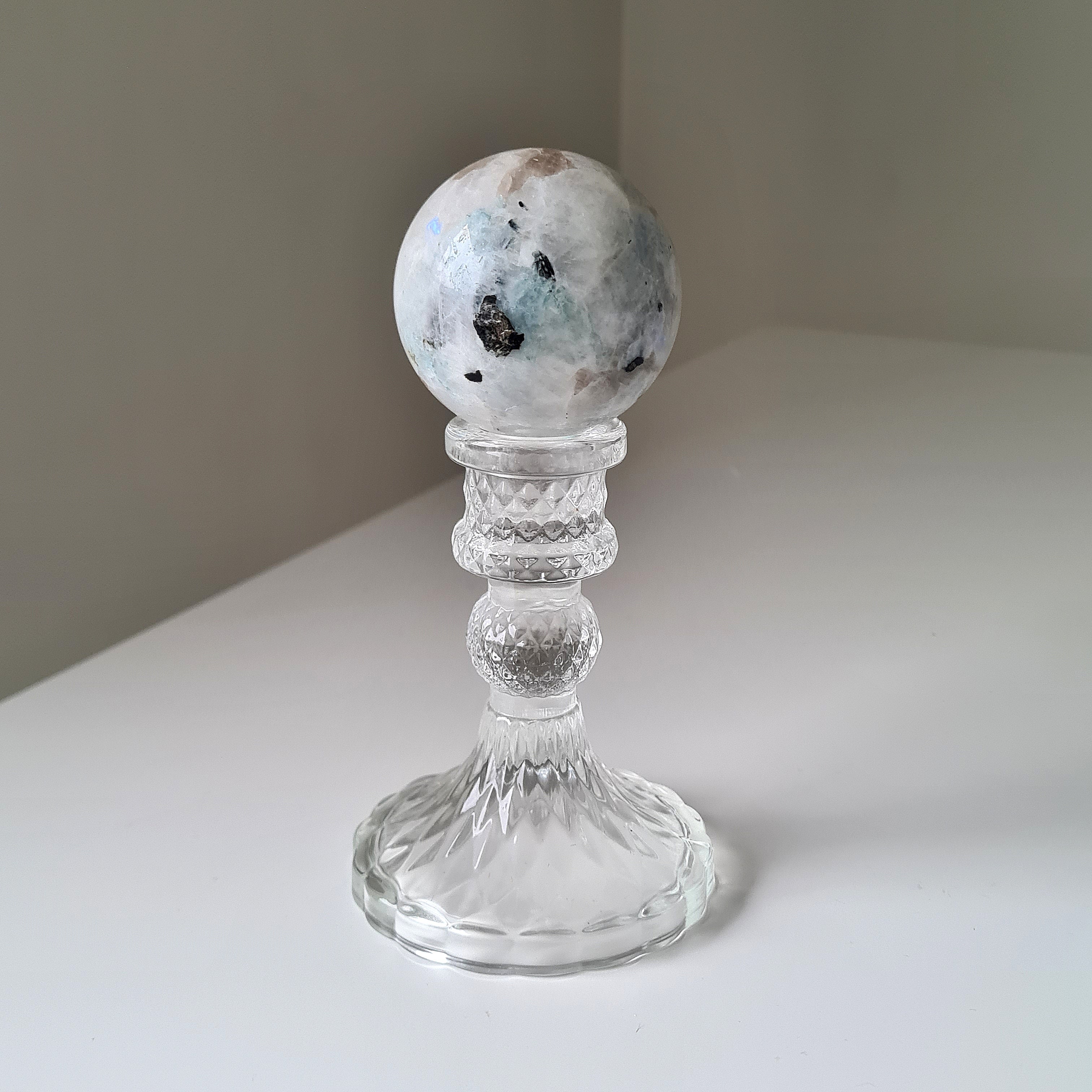 Moonstone 🌙 Sphere with stand | A | 5.4 cm Sphere