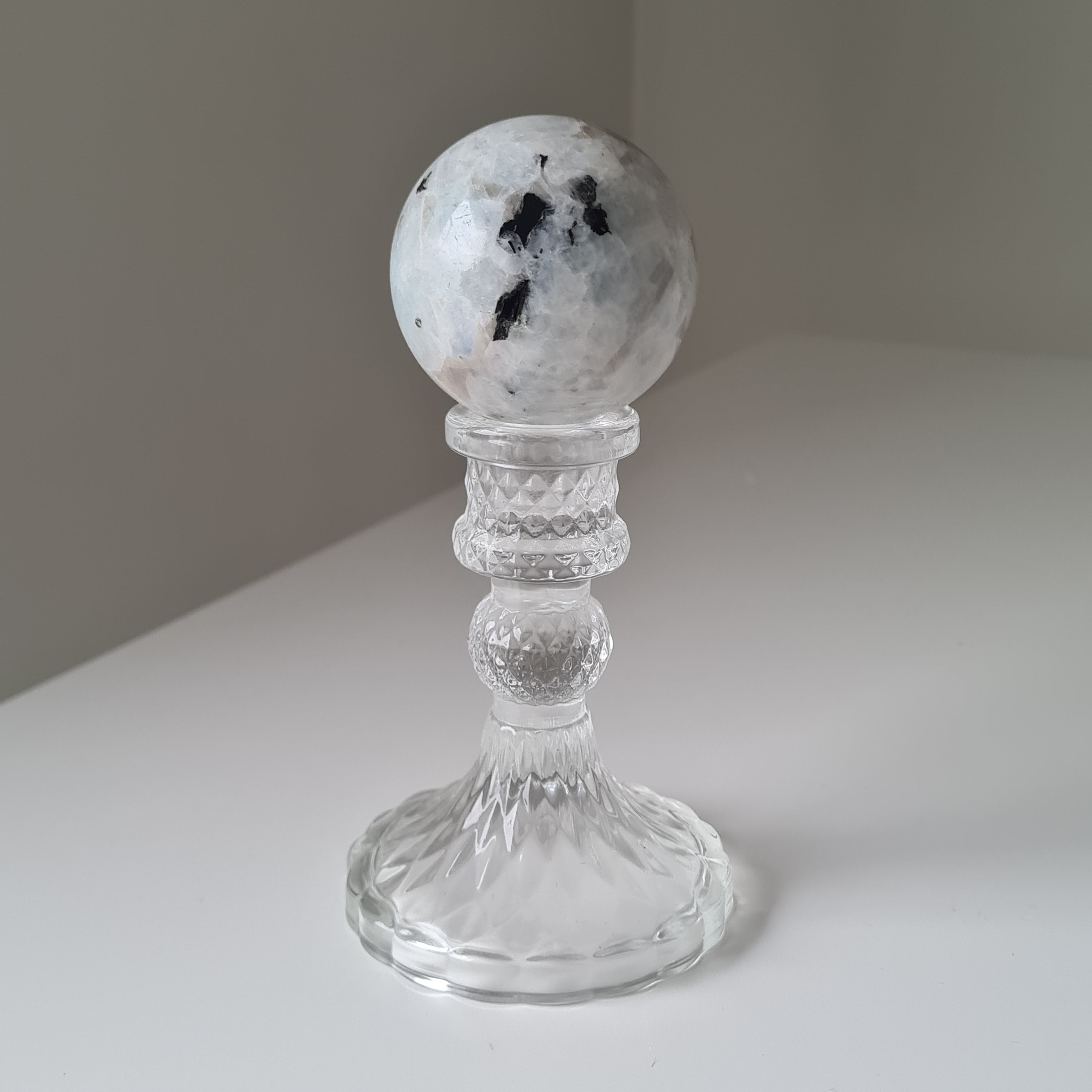 Moonstone 🌙 Sphere with stand | A | 5.4 cm Sphere