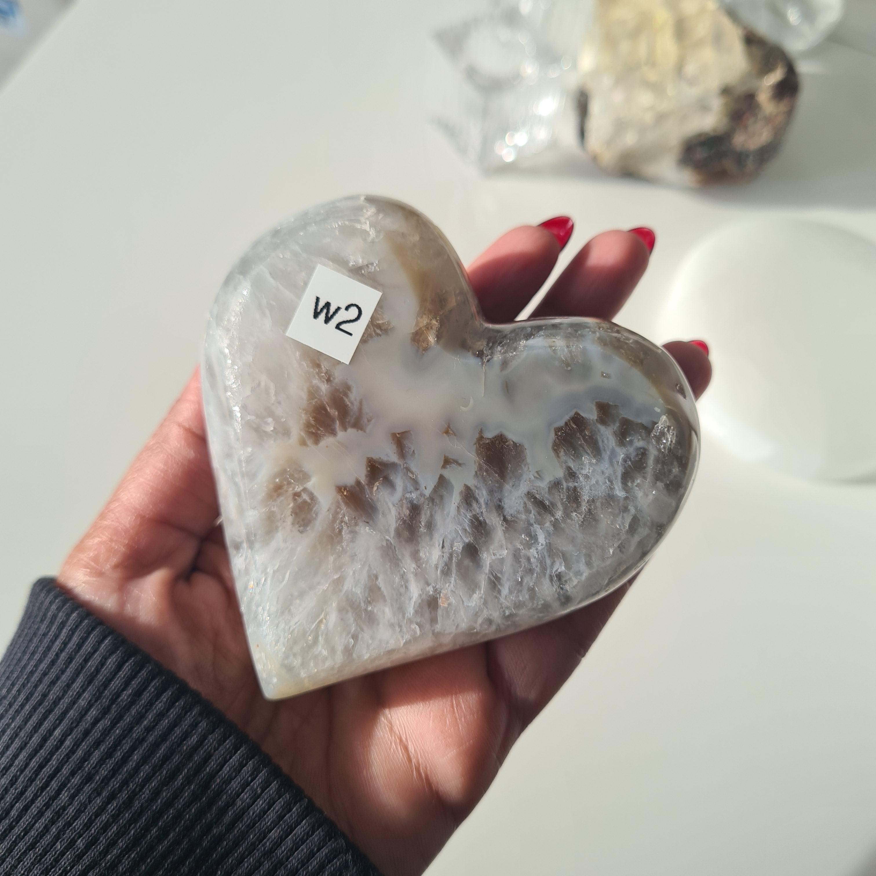Druzy Agate Heart