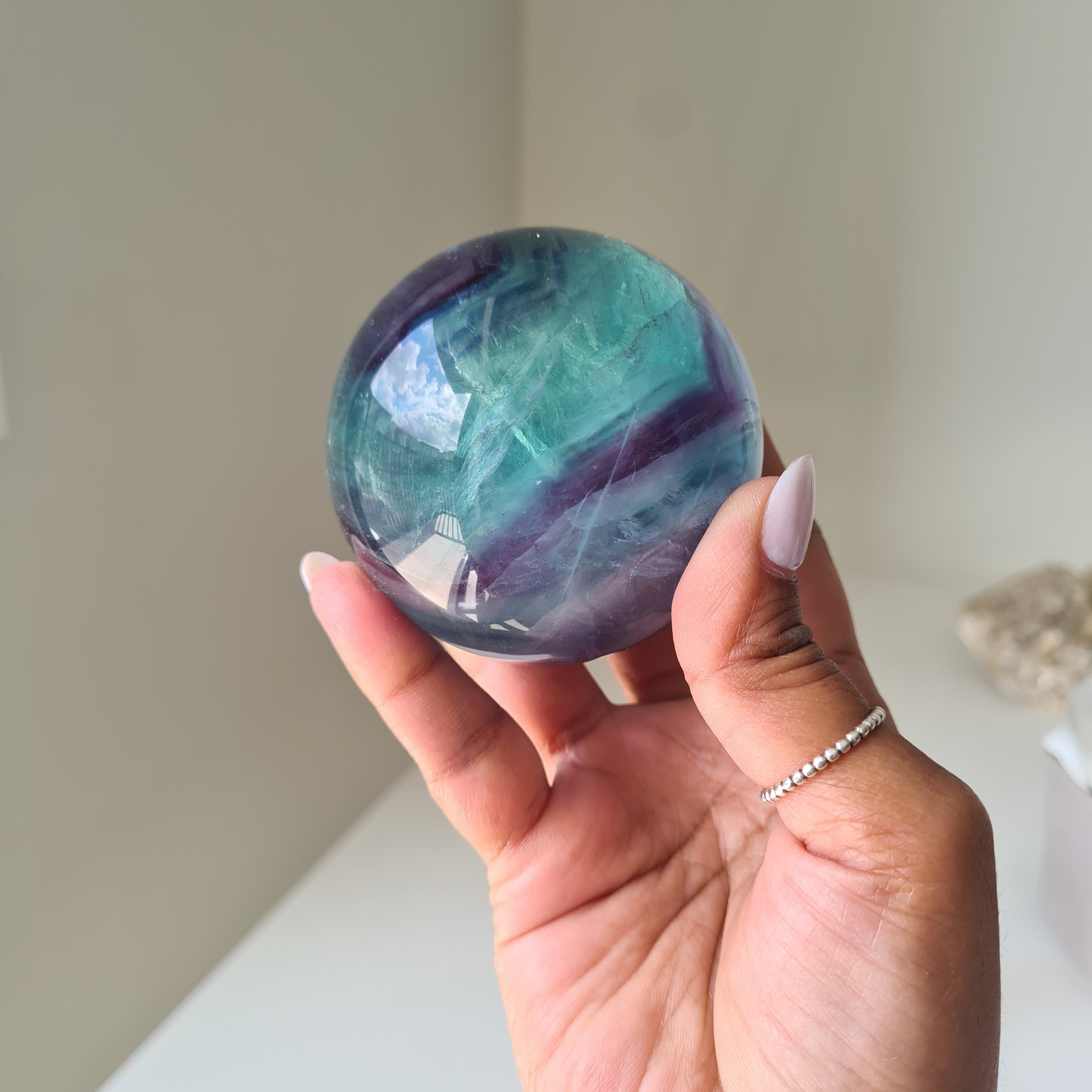 Intergalactic Fluorite with stand | j | 6.3 cm
