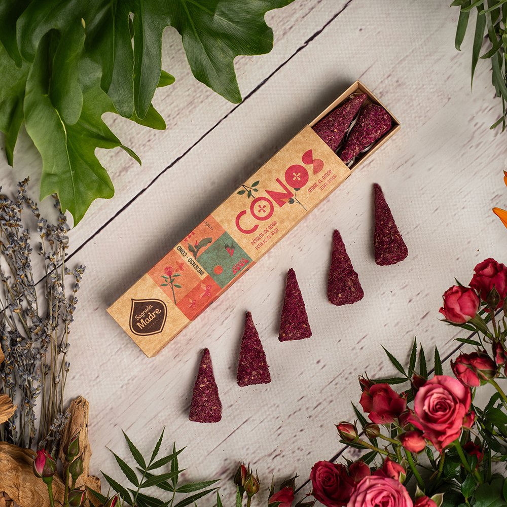 Rose Petals Incense Cones – Box of 8