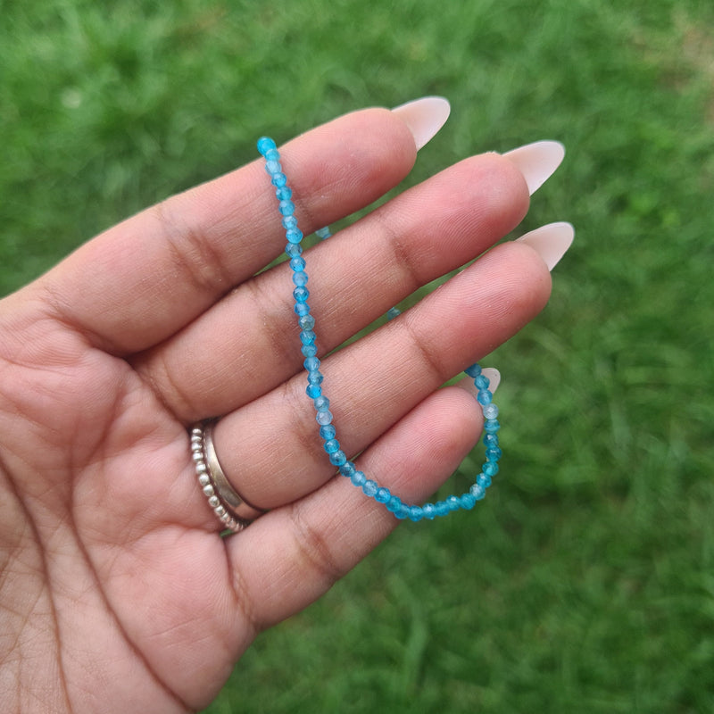 Blue Apatite~ Faceted bracelet 1 pc