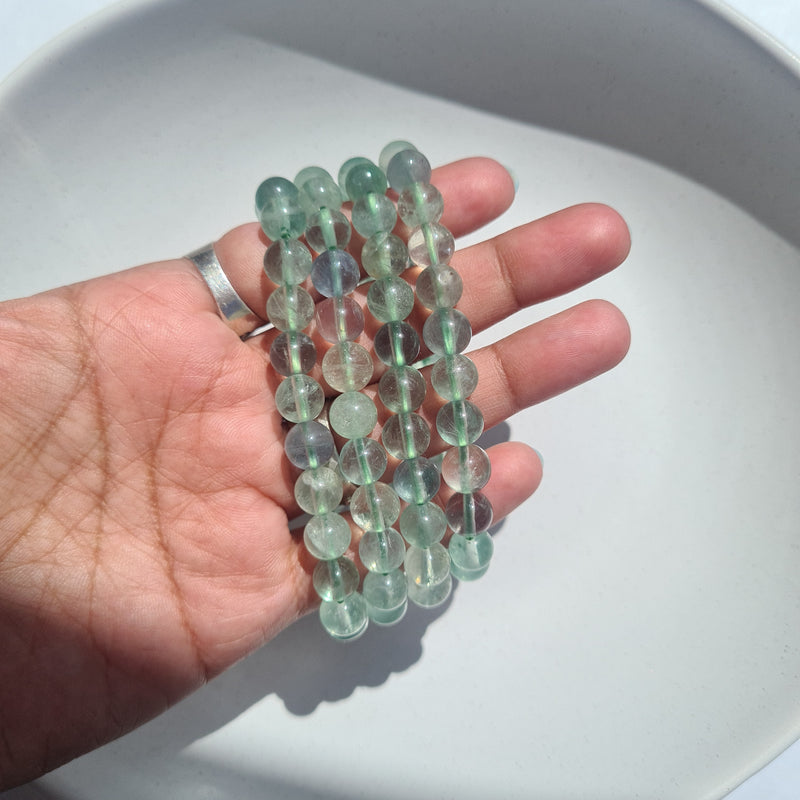 Green Fluorite Crystal Bracelet