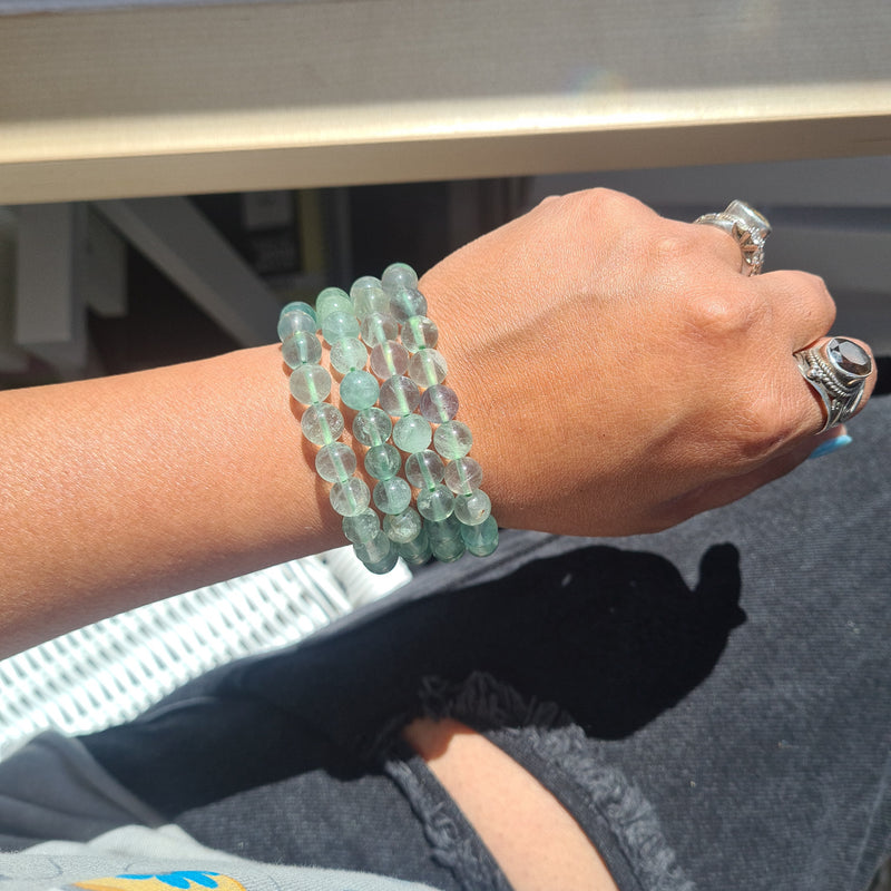 Green Fluorite Crystal Bracelet
