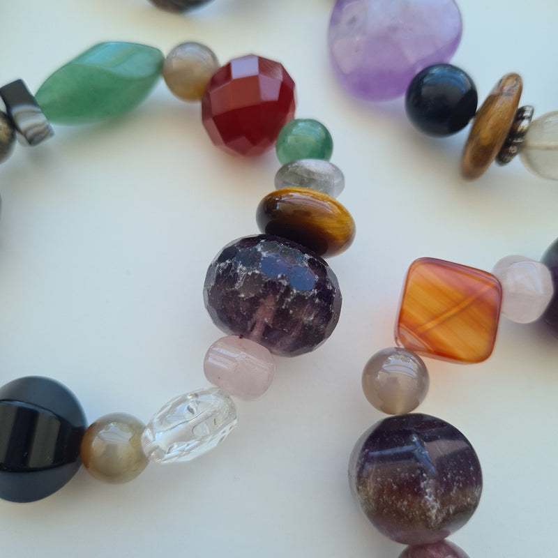 Mixed stone - Large Shaped Stone Bracelet