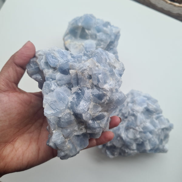 Blue calcite Large Raw