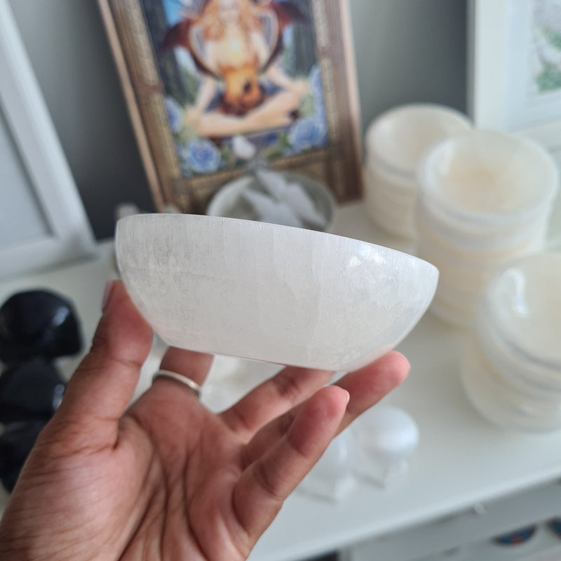 Clearance Selenite Bowl - Cleanse and Charge
