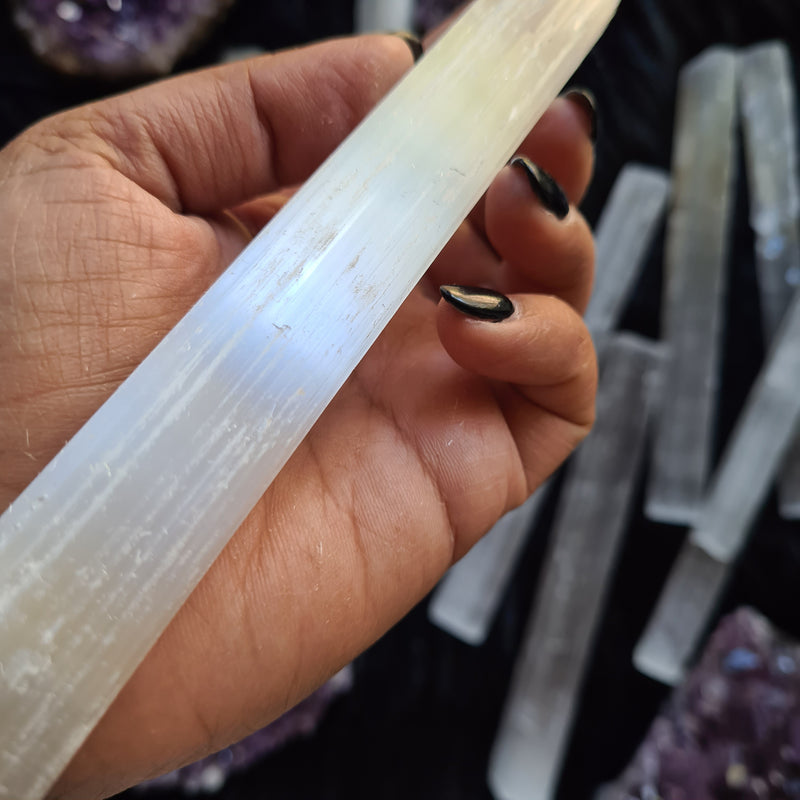 Selenite Moon Beam (Long)