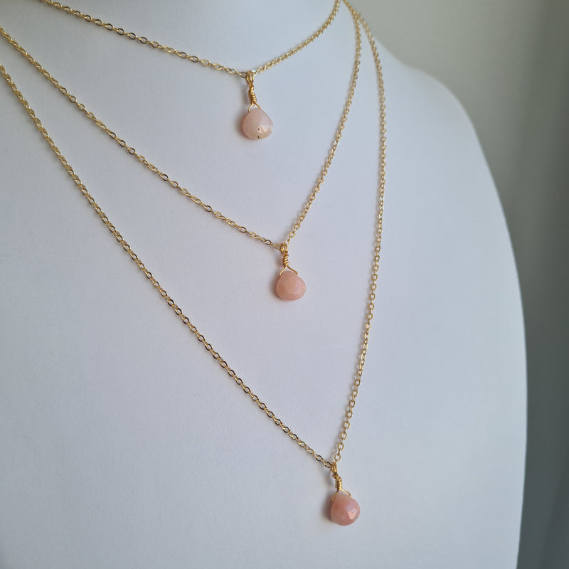 Pink Opal Necklace ~ Gentle healing, Break up and loss of loved one