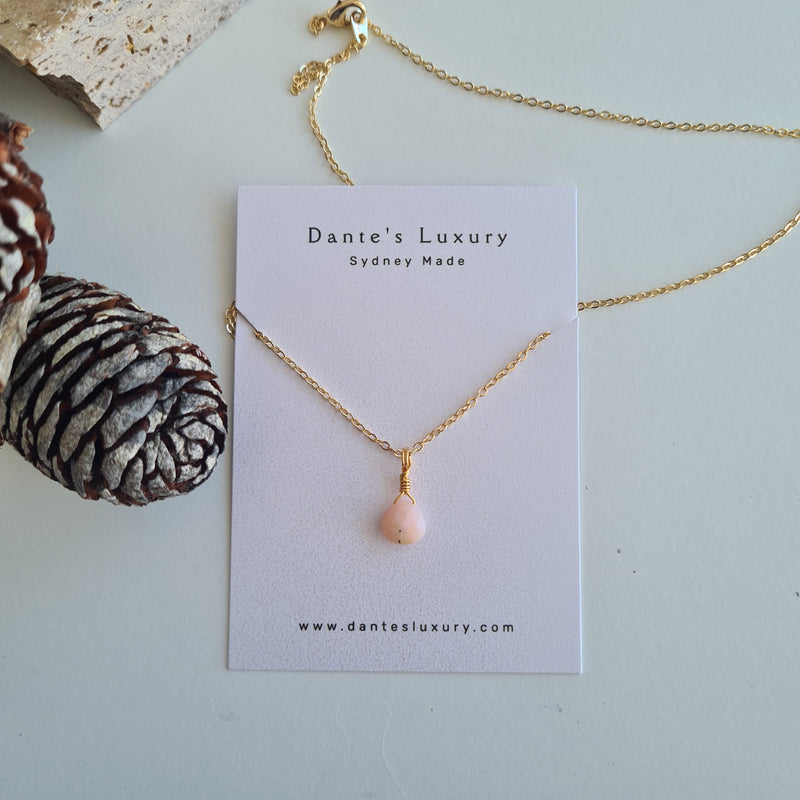 Pink Opal Necklace ~ Gentle healing, Break up and loss of loved one