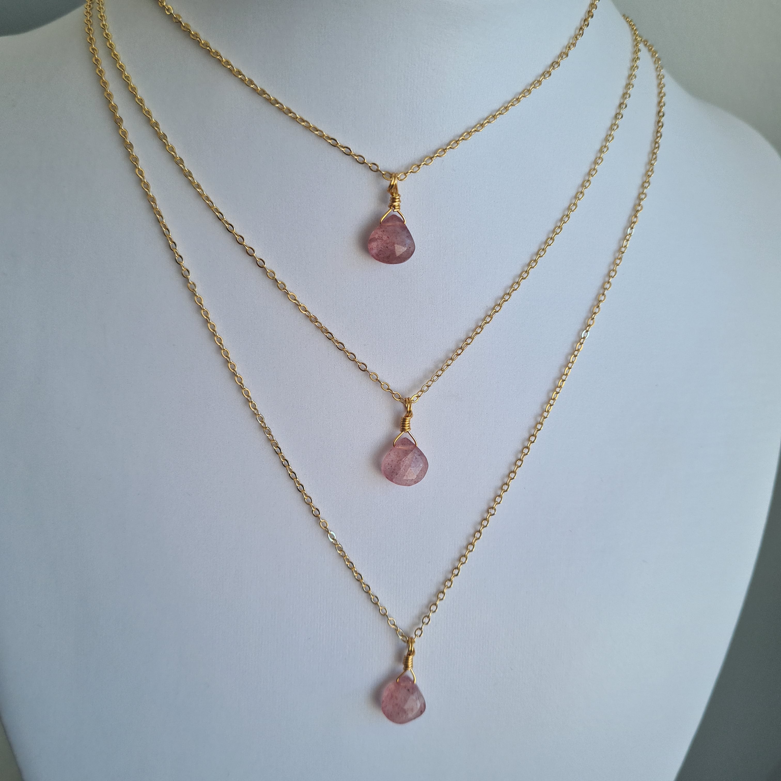 Strawberry Quartz Necklace ~ Love & Gratitude