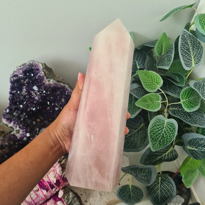 Rose Quartz Tower 24.5cm Tall
