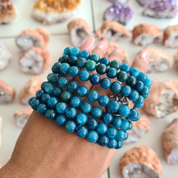 Apatite bracelet- Round Bead