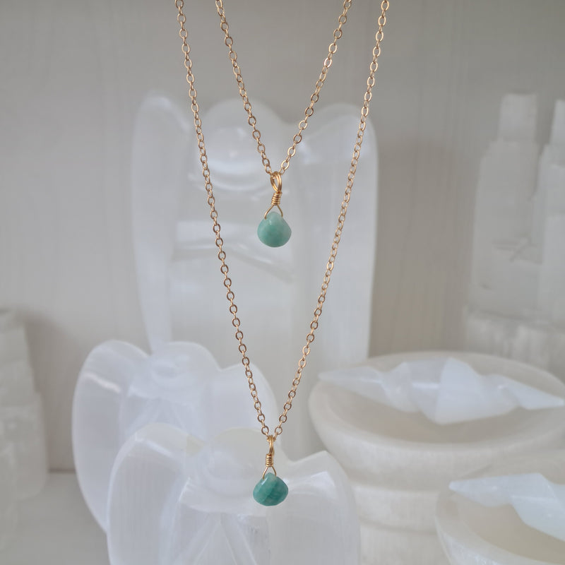 Amazonite Necklace ~ Manifestation (Gold)