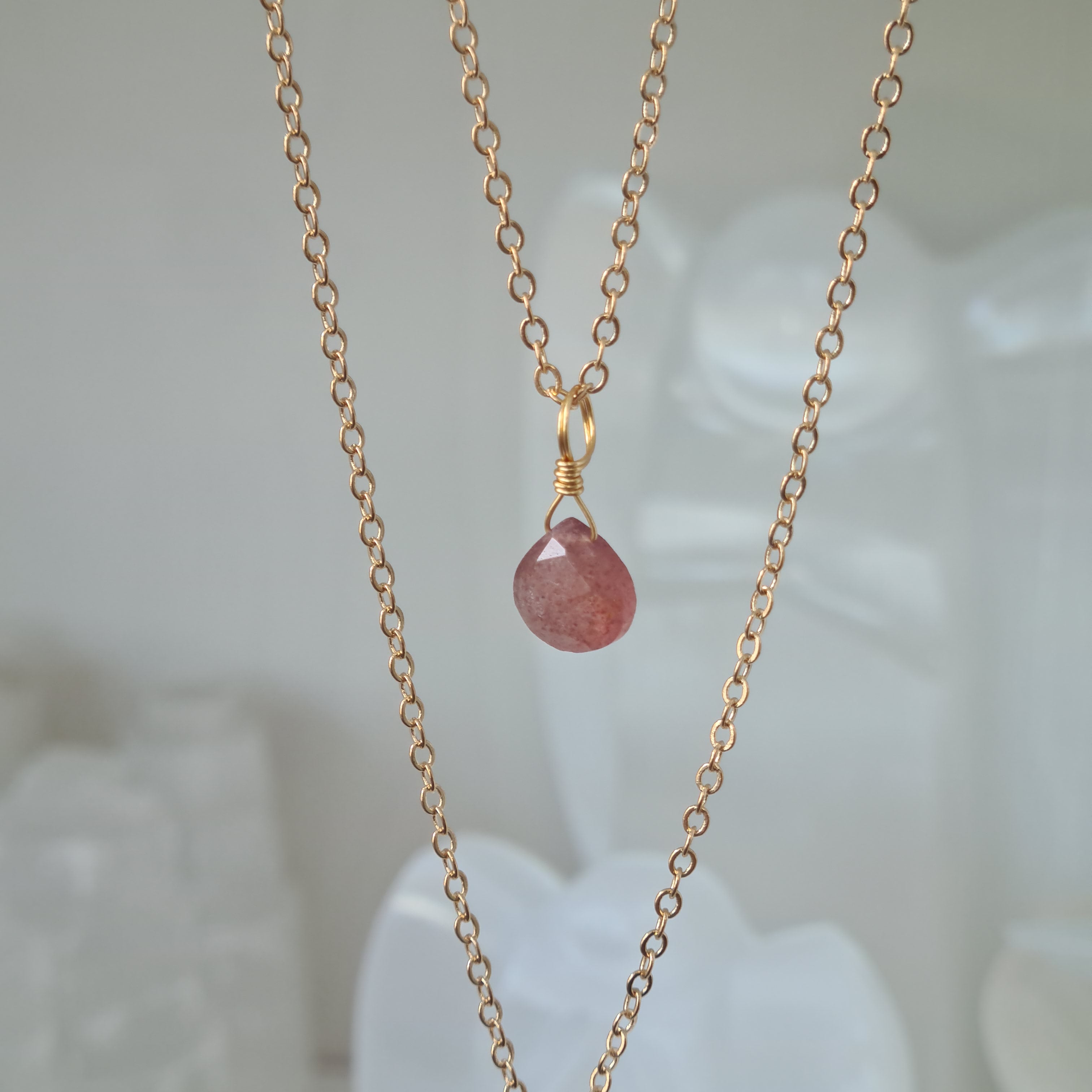 Strawberry Quartz Necklace ~ Love & Gratitude