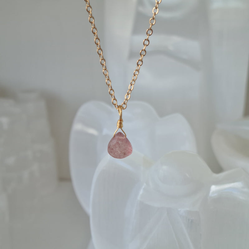 Strawberry Quartz Necklace ~ Love & Gratitude