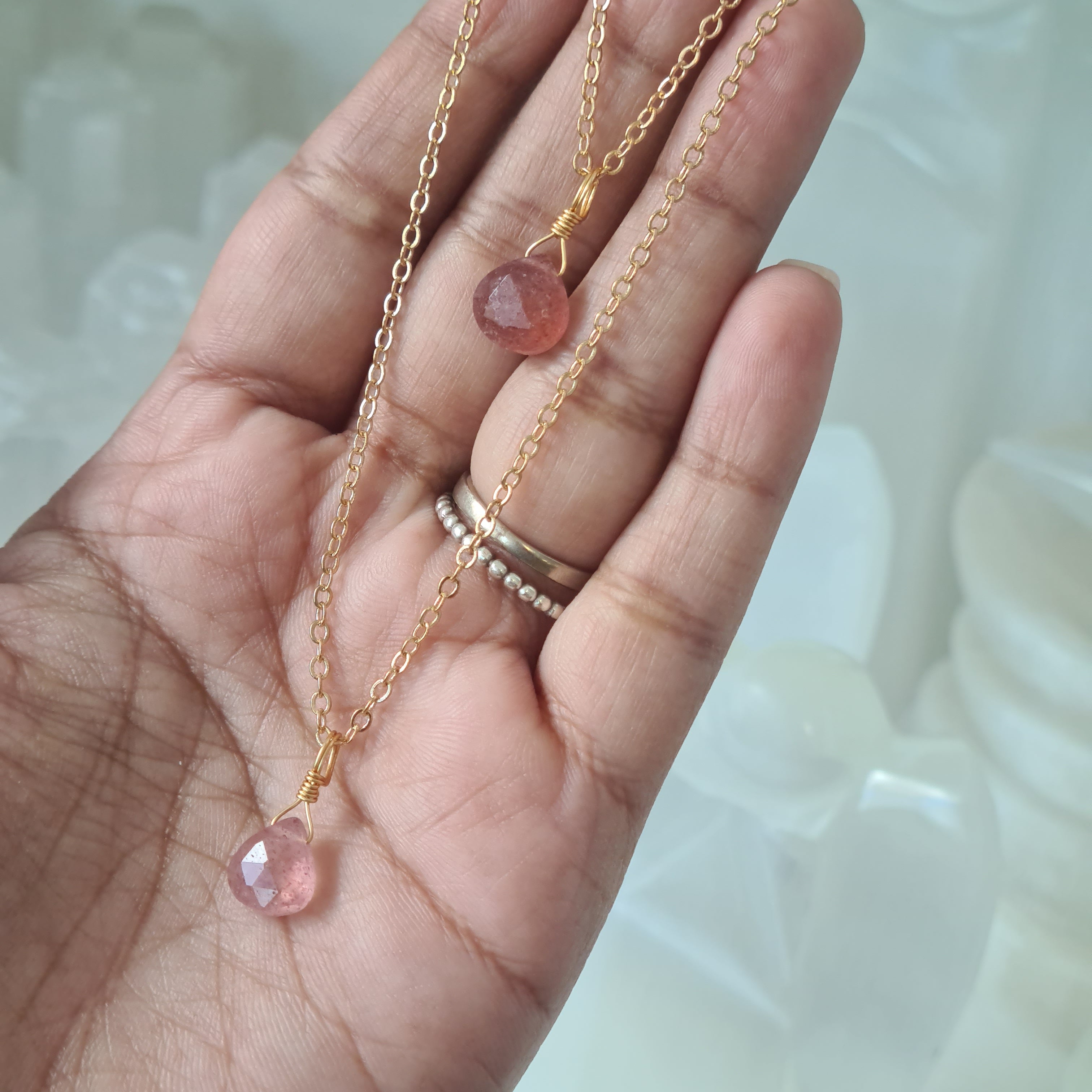 Strawberry Quartz Necklace ~ Love & Gratitude