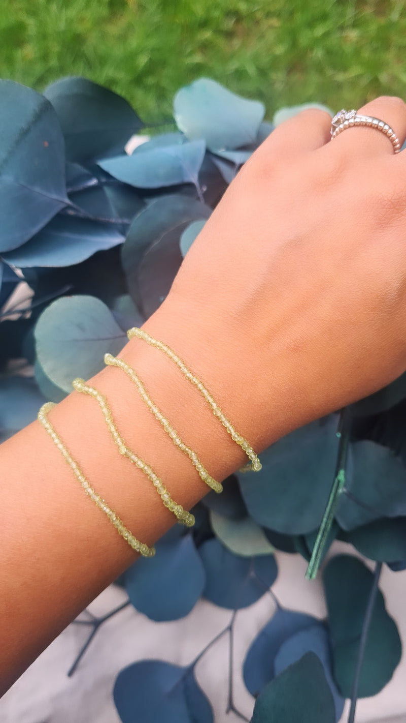 Peridot~ Faceted Bracelet