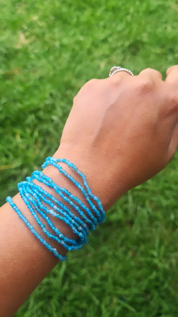 Blue Apatite~ Faceted bracelet
